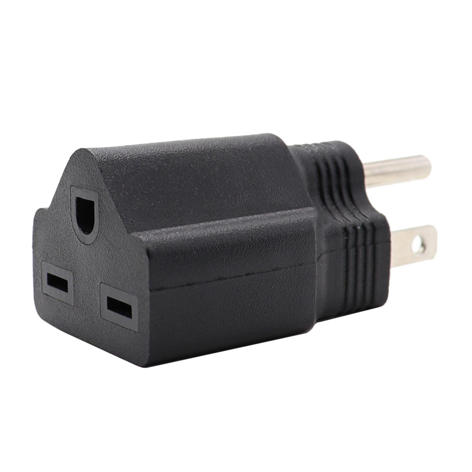 Portable 110-120V to 220-240V Plug Adapter Black 5-15P To 6-15R