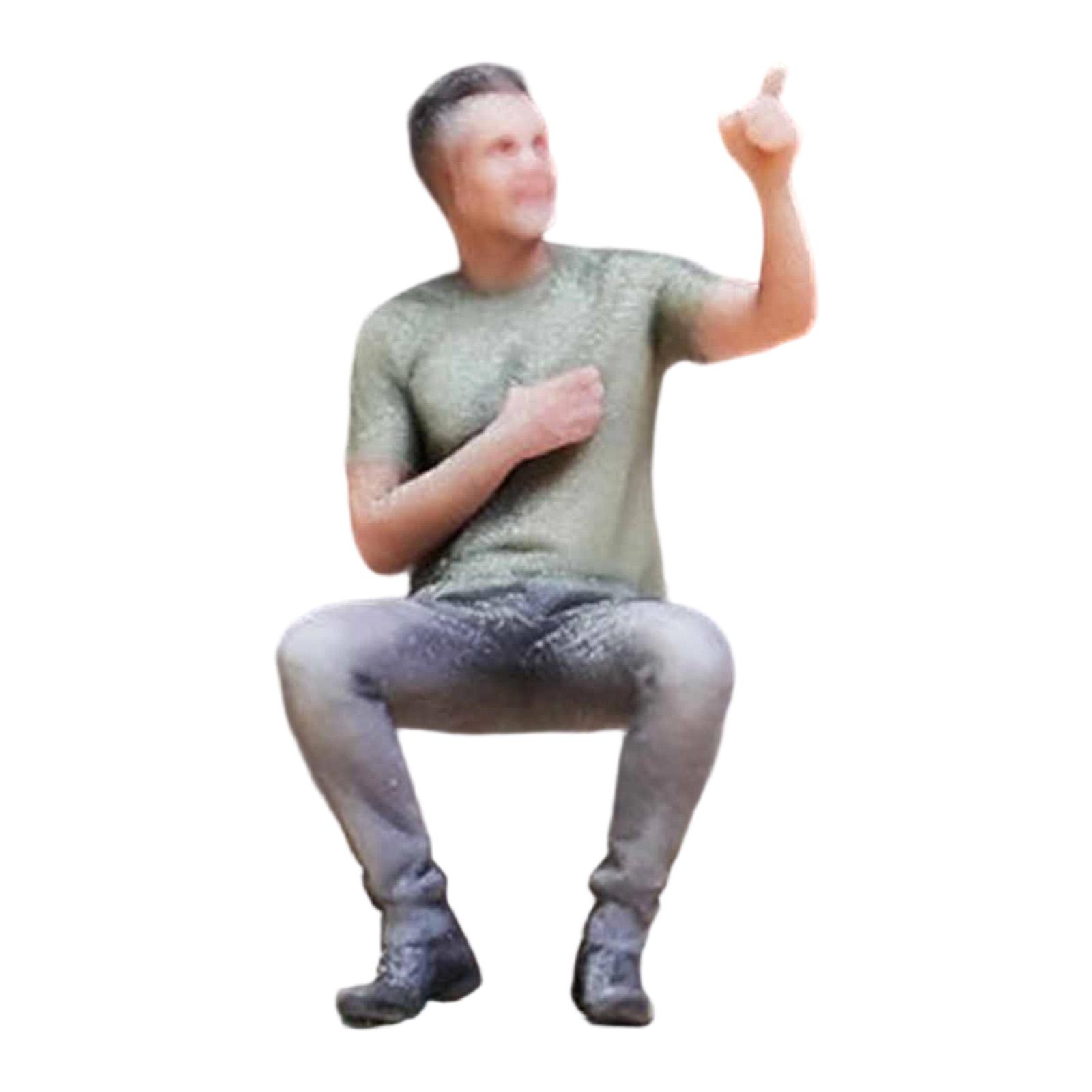 1:64 Scale Sitting Male Figure