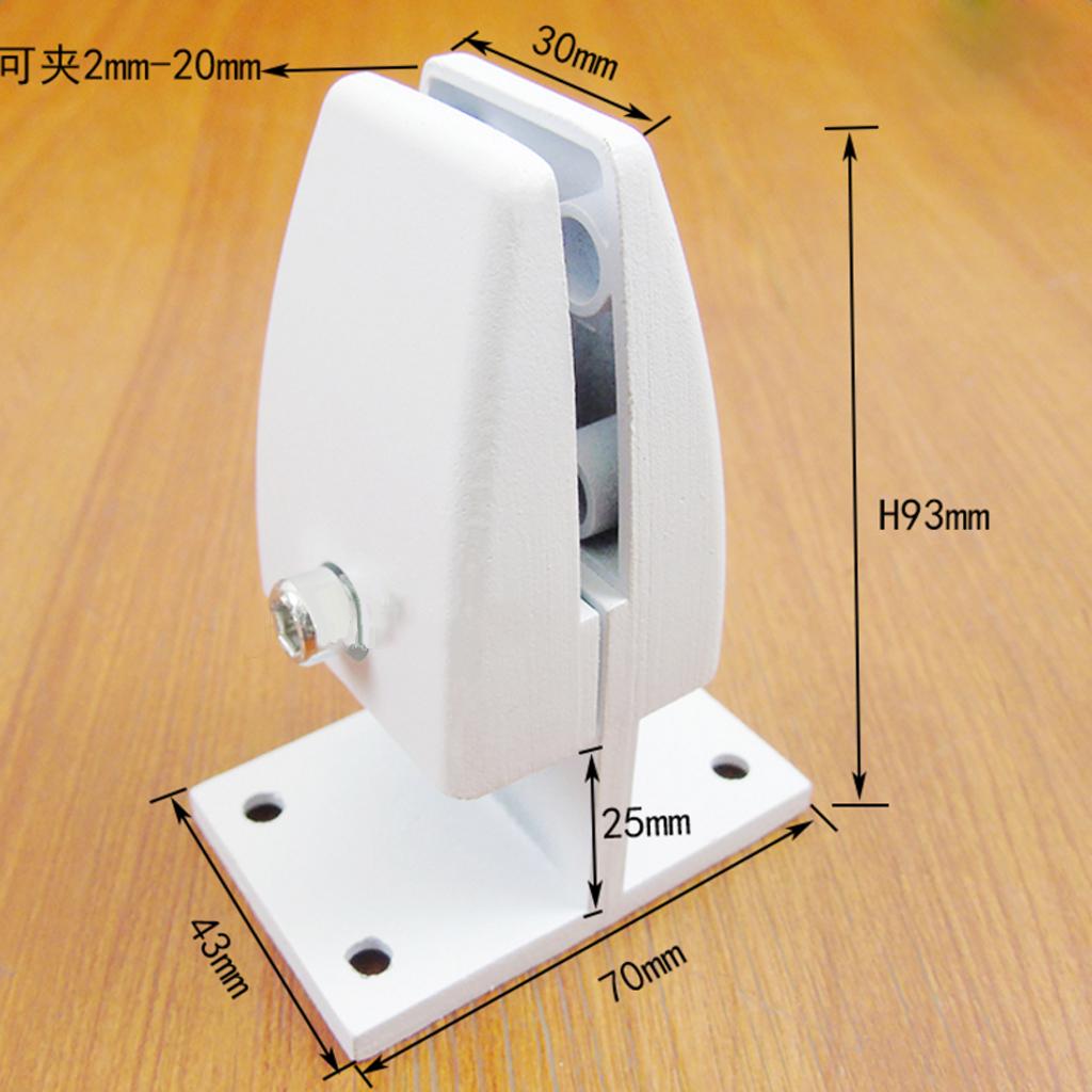 3x Aluminum Alloy Office Desktop Screen Partition Shelf Clamp Support Clip