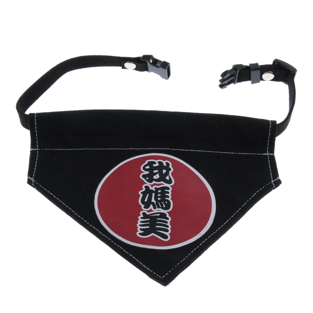 Dog Cat Chinese Character Saliva Towel Triangle Bibs Adjustable Collar  1