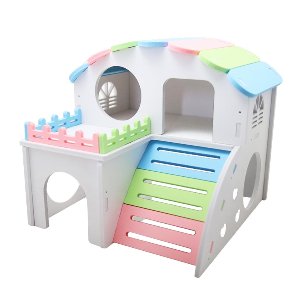Hamster House Small Animal Hideout Mini Hut Hamster Cabin Cage