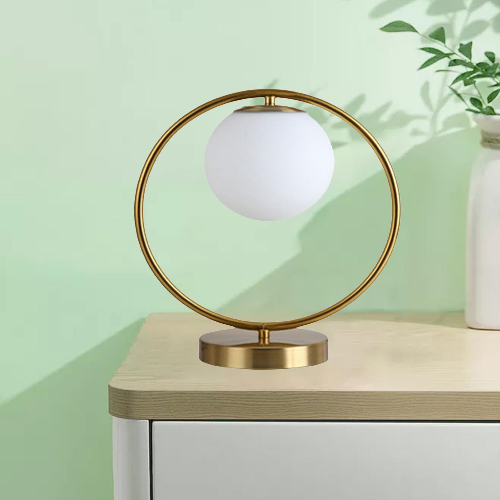 Dimmable Table Lamp Round Bedside Desk Night Light 30x15x33cm Middle