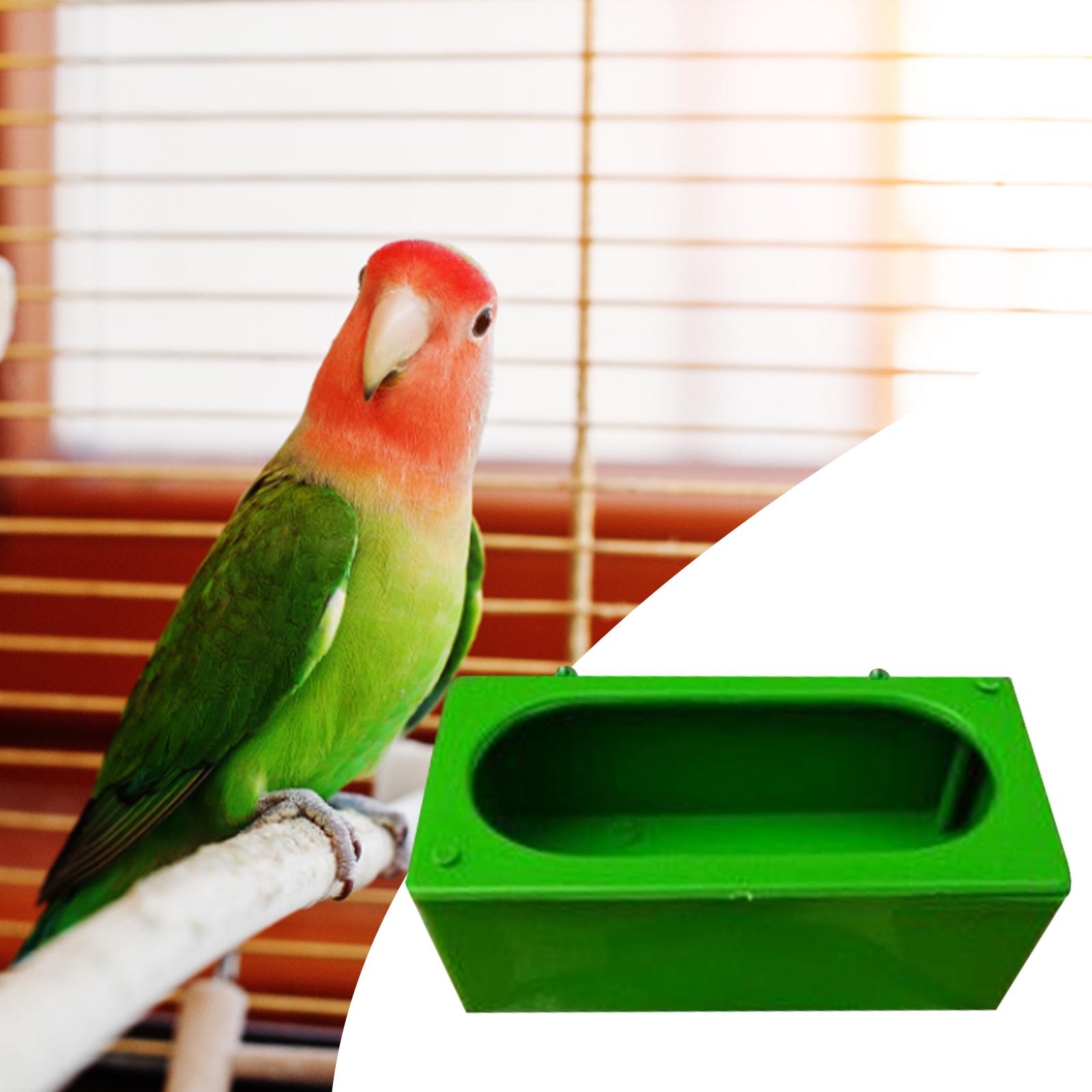 Bird Seed Food Feeding Cups Parrot Shower Bathtub Parrot Water Bowl