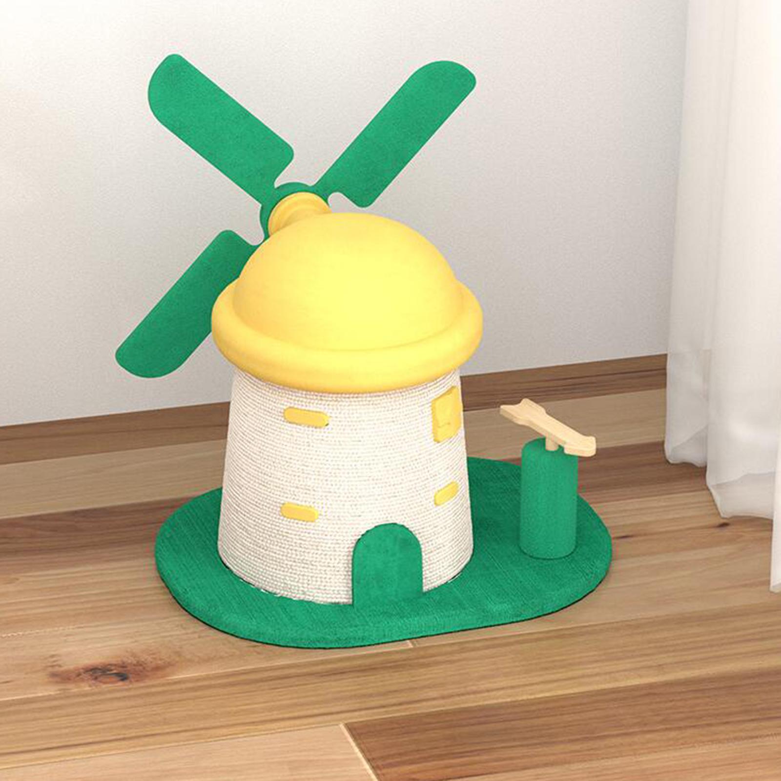 Cat Scratching Post Cat Scratcher Rest Kitten Kitty Windmill Interactive Toy