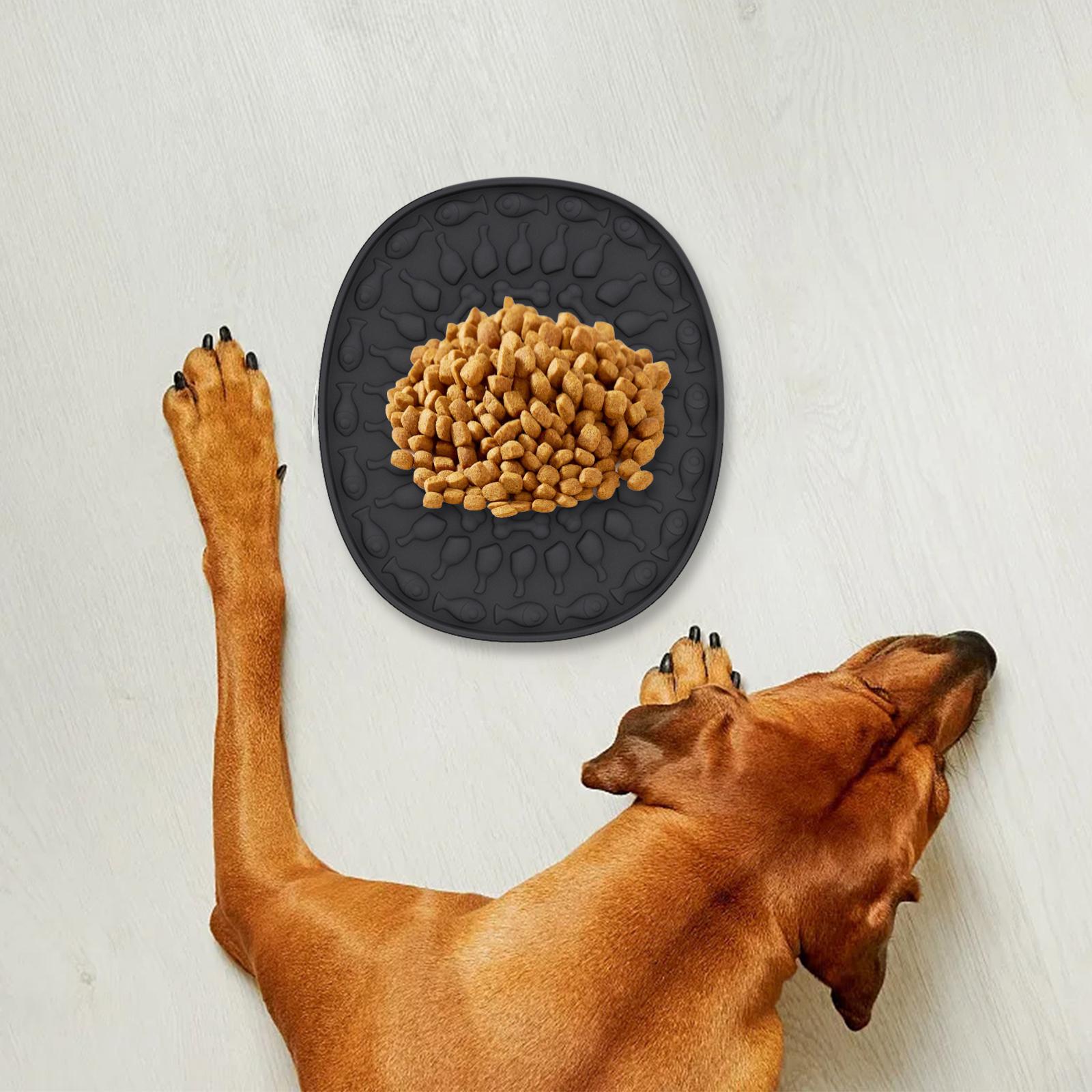 Slow Feeder Mat Lightweight Training Toy Dispenser Dog Lick Pad black