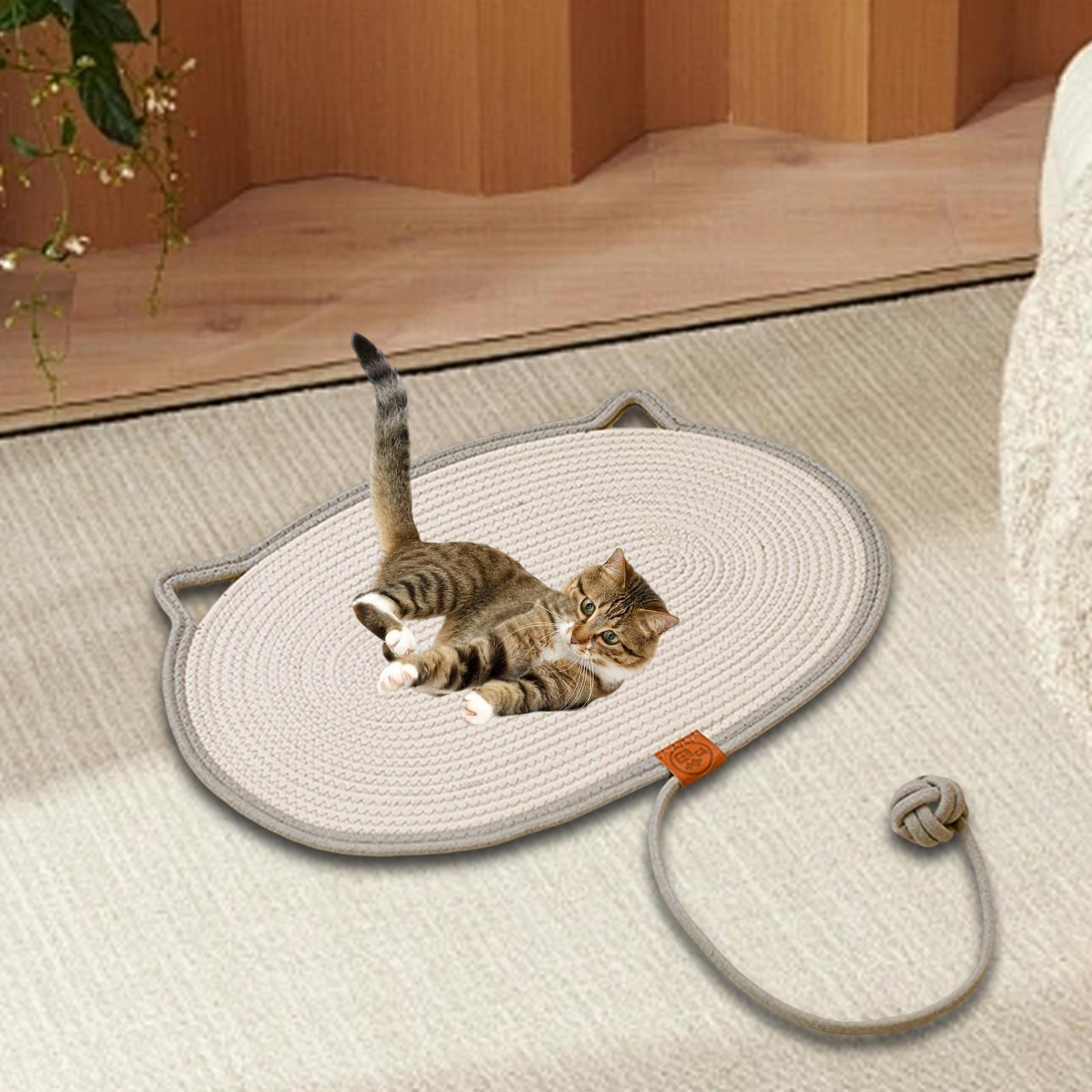 Cat Scratching Mat Pet Supplies Cat Scratcher Pad for Indoor Cats Couch Home Gray S