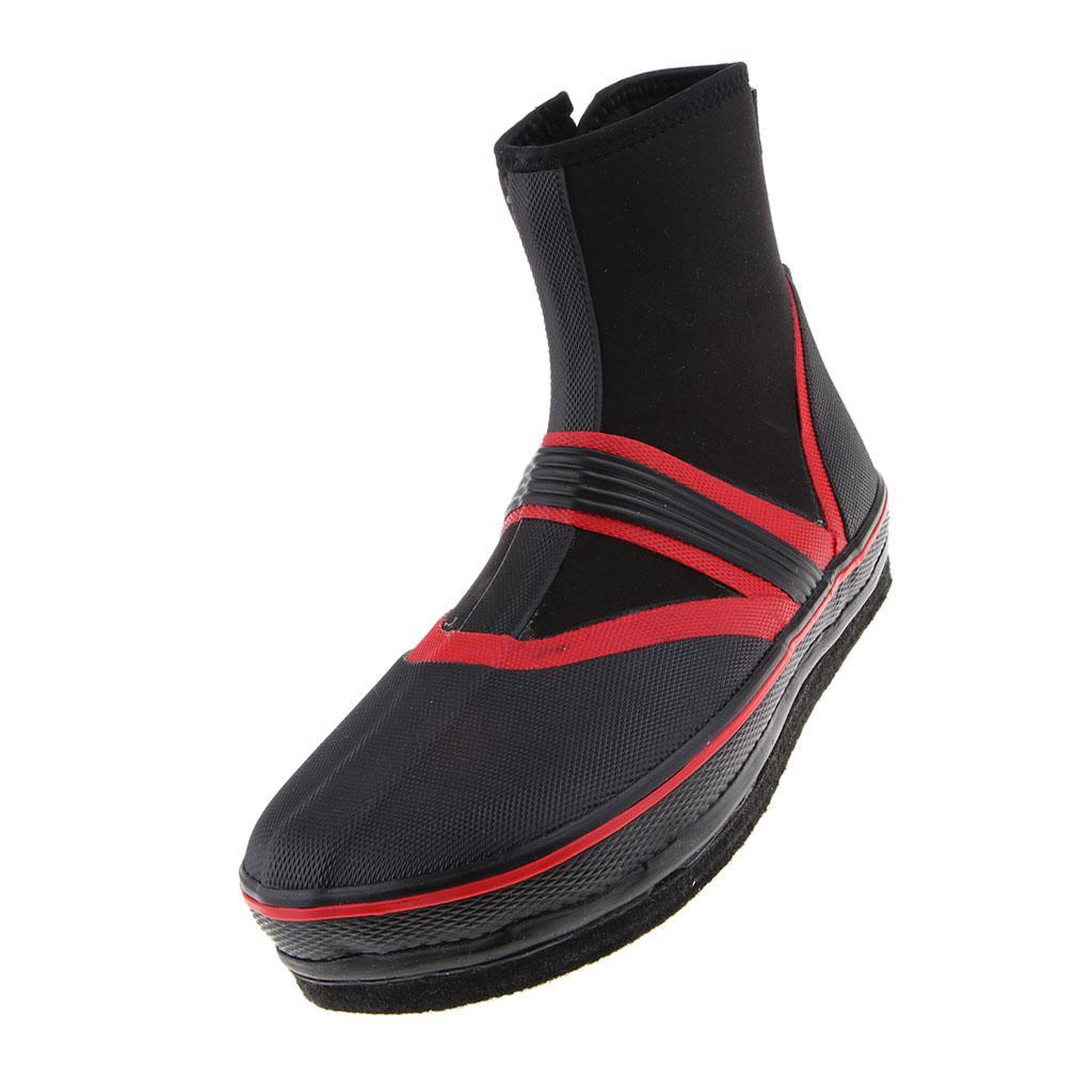 Rock Fishing Wading Shoes Waterproof Anti-Slip 10mm Felt Spike Sole ...