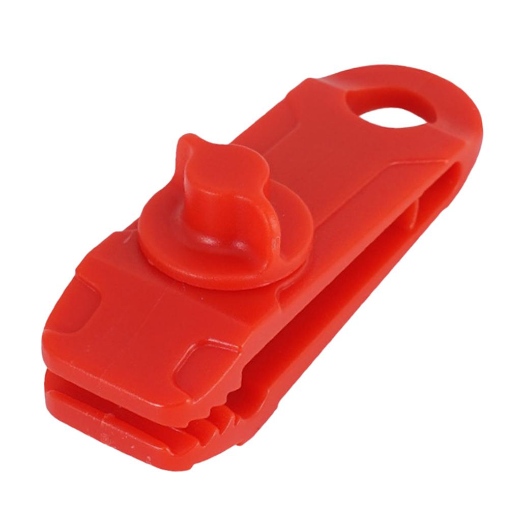 Heavy Duty Camping Tarp Clips Tent Awning Clamps Guyline Fastener Red