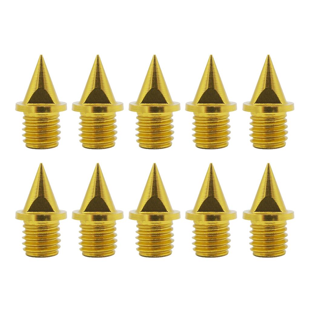 10pcs Outdoor Carbon Steel Track Spikes Replacement Golden