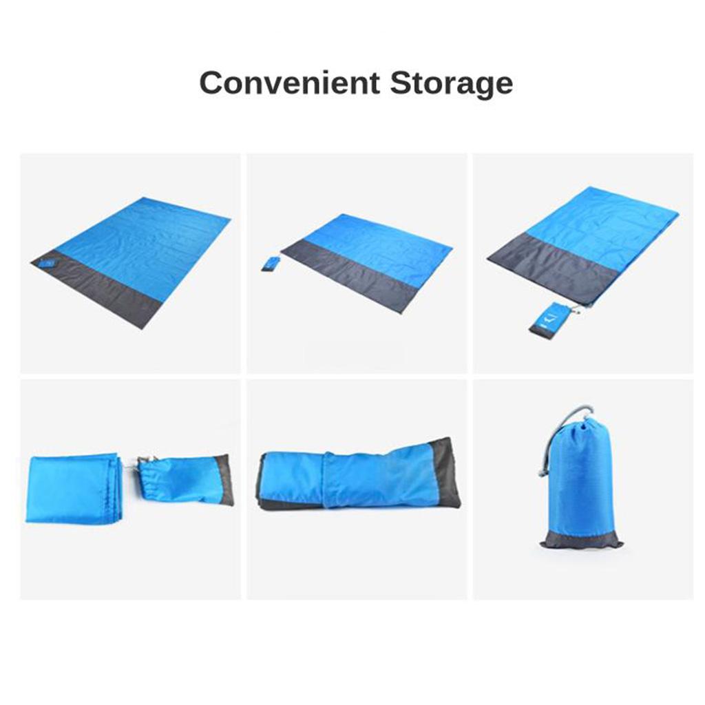 Outdoor Picnic Blanket Camping Beach Mat Waterproof Dampproof Foldable Blue