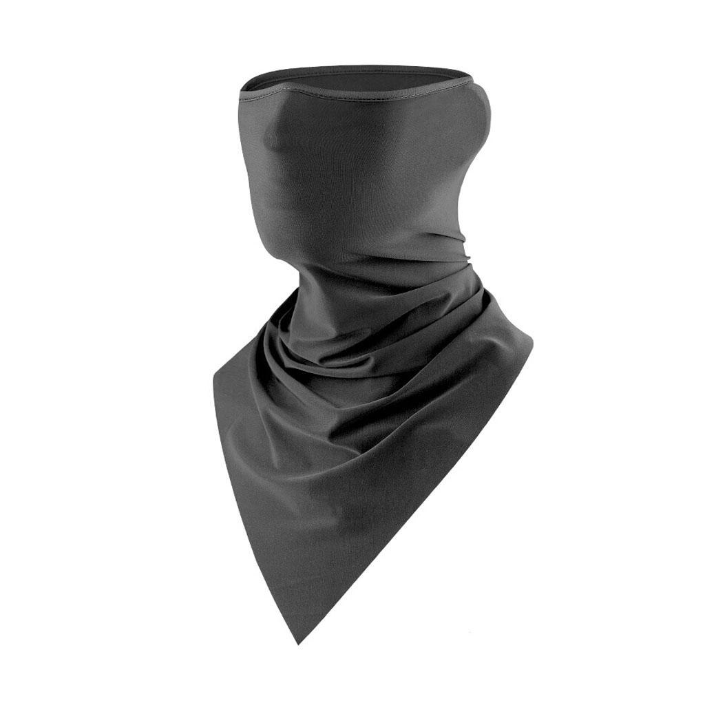 Face Mask Sun Shield Neck Gaiter Balaclava Neckerchief Bandana Black