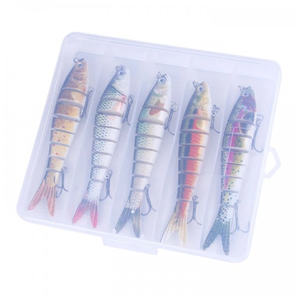5pcs 3D Shrimp Sinking Fishing Lures Simulation Lobster Lead Lure Baits 