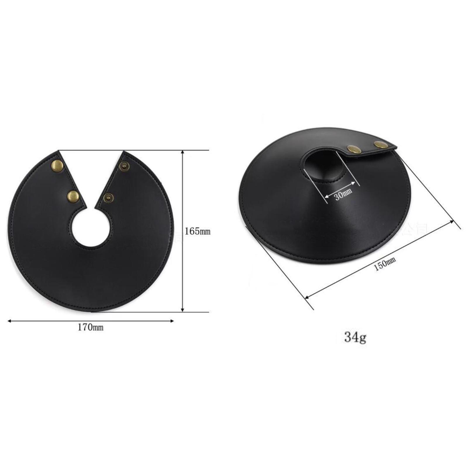 2xLeather Lamp Shade Fanshaped Light Cover Removable Dust-proof Black