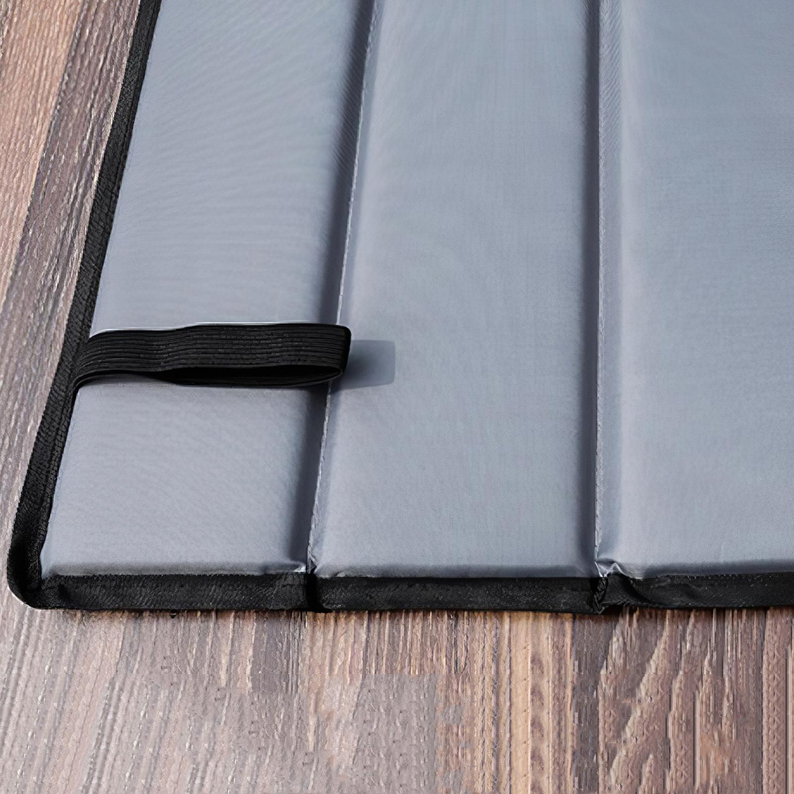 2Pieces Portable Foldable Foam Seat Pad Cushion  Green and Gray