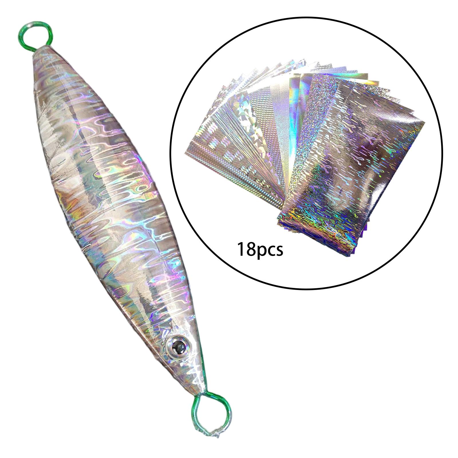18x Holographic Fishing Flashing Tape Flasher Adhesive Waterproof