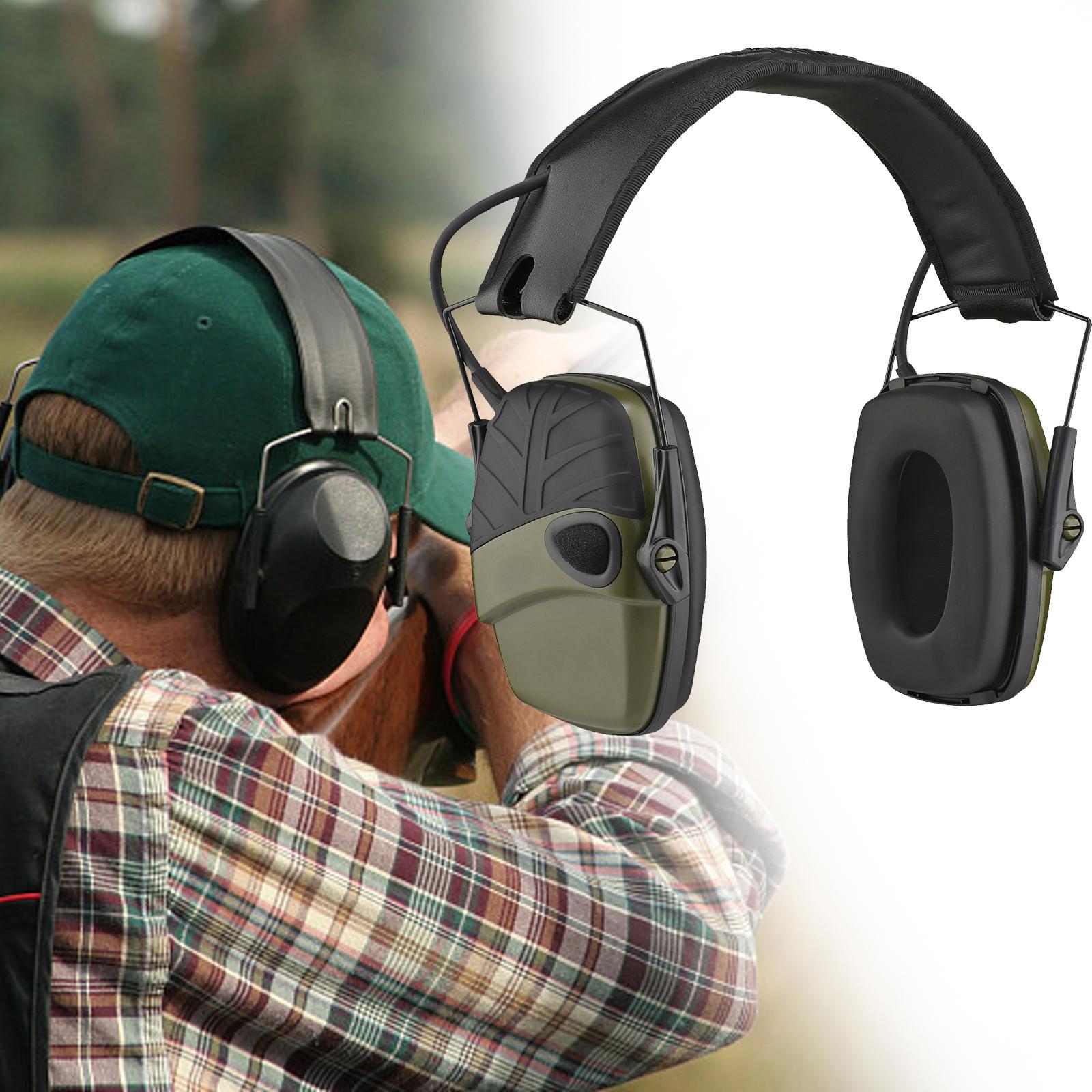 Ear Muffs Folding Hearing Protection for Construction Mowing Team Activities Green