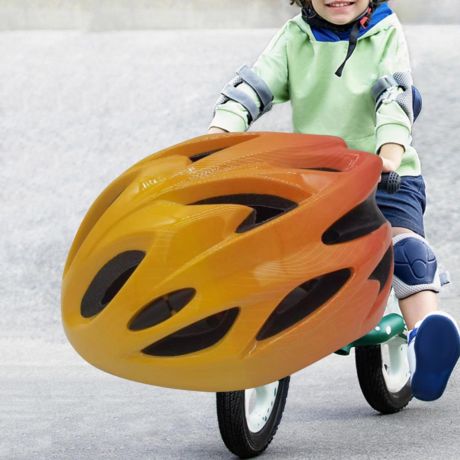 Children Bicycle Helmet Safety Shockproof Impact Resistant Kids Bike Helmet Orange