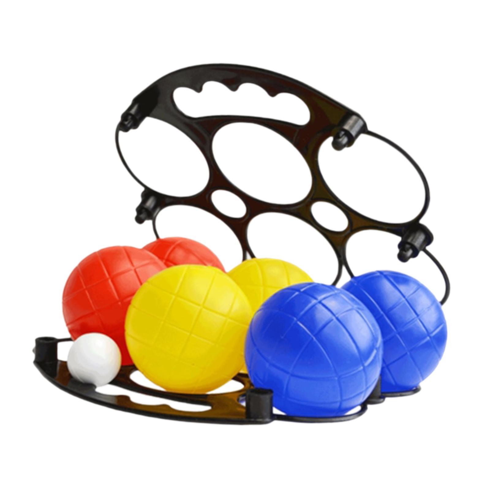 6Pcs Petanque Balls Set with Carry Basket Boules Games for Grass Picnic Lawn