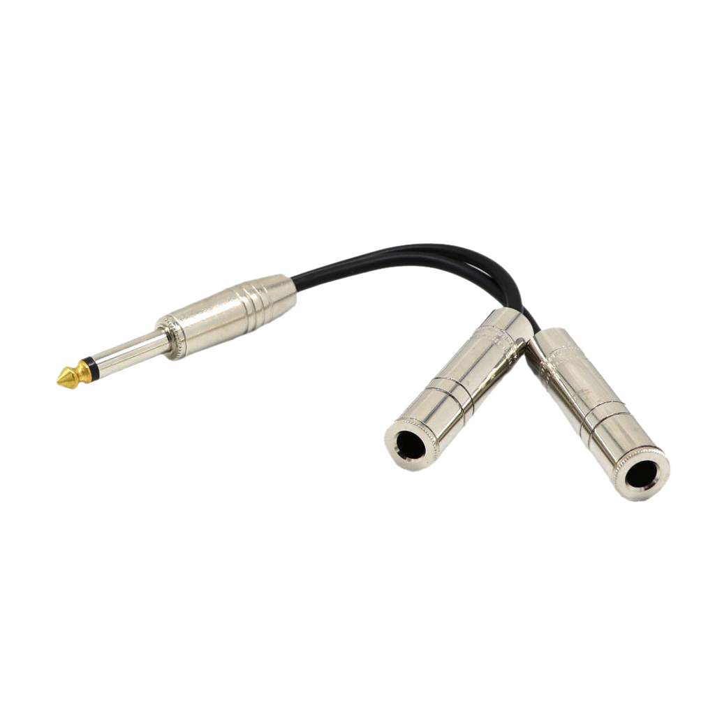 Mono Plug to Dual Jack Adapter