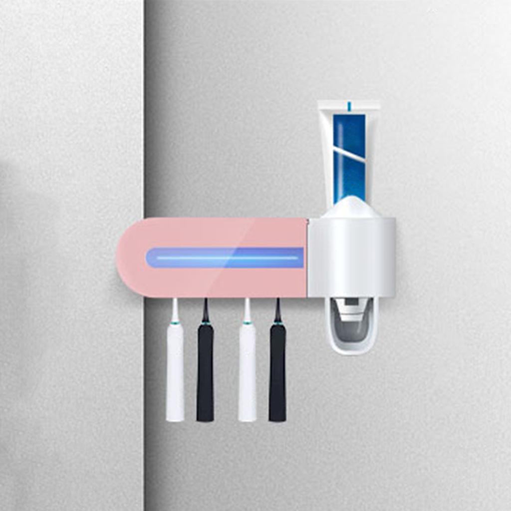 Smart Toothbrush Sterilizer UVC Ultraviolet Disinfection Bathroom Family Pink