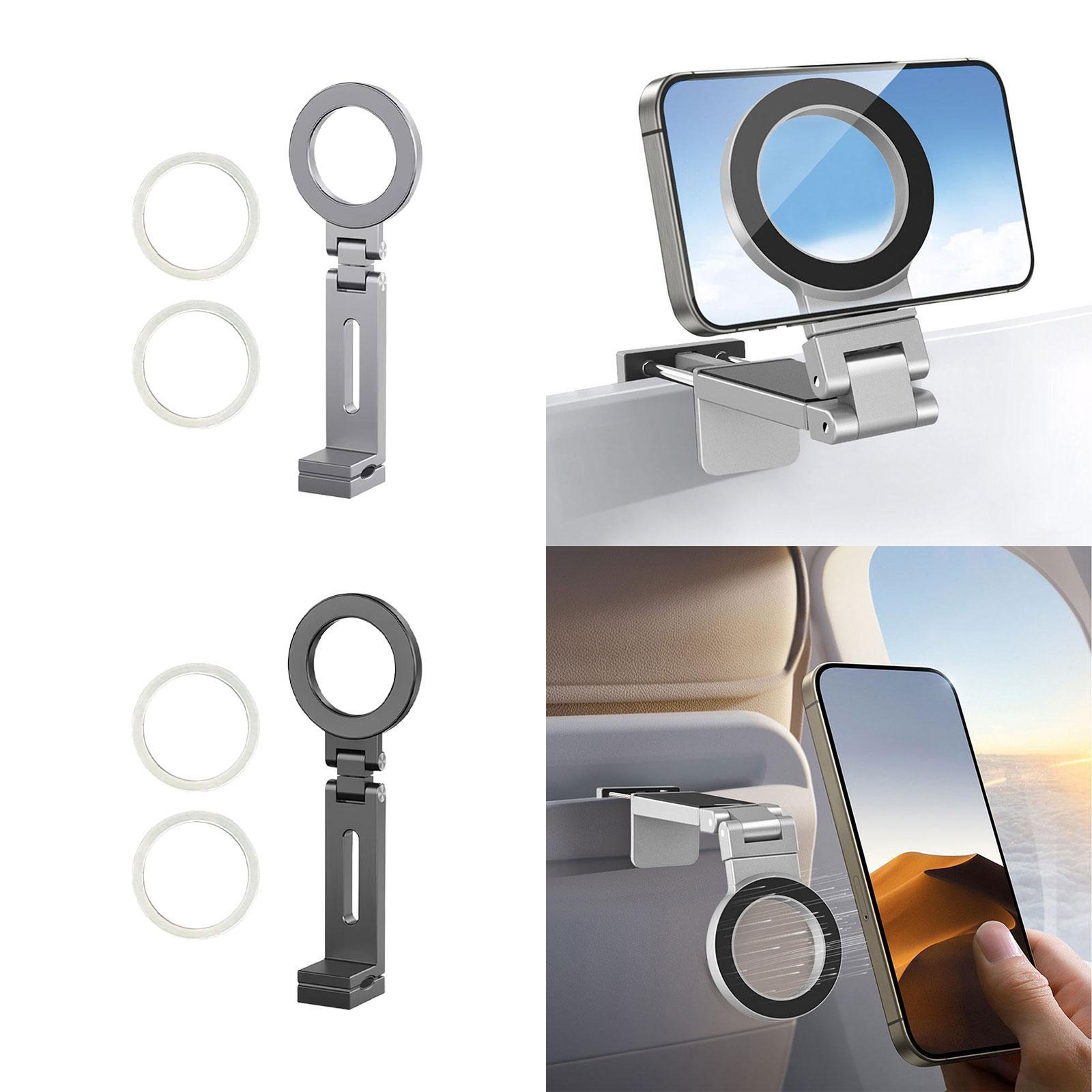 Magnetic Phone Holder Adjustable Phone Mount for Desktop Bedroom Home Silver
