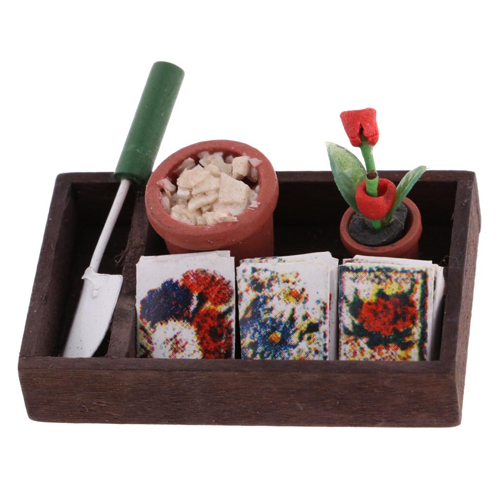 1:12 Scale Miniature Box Dollhouse Horticulture Gardening Box 4.8*4.5cm