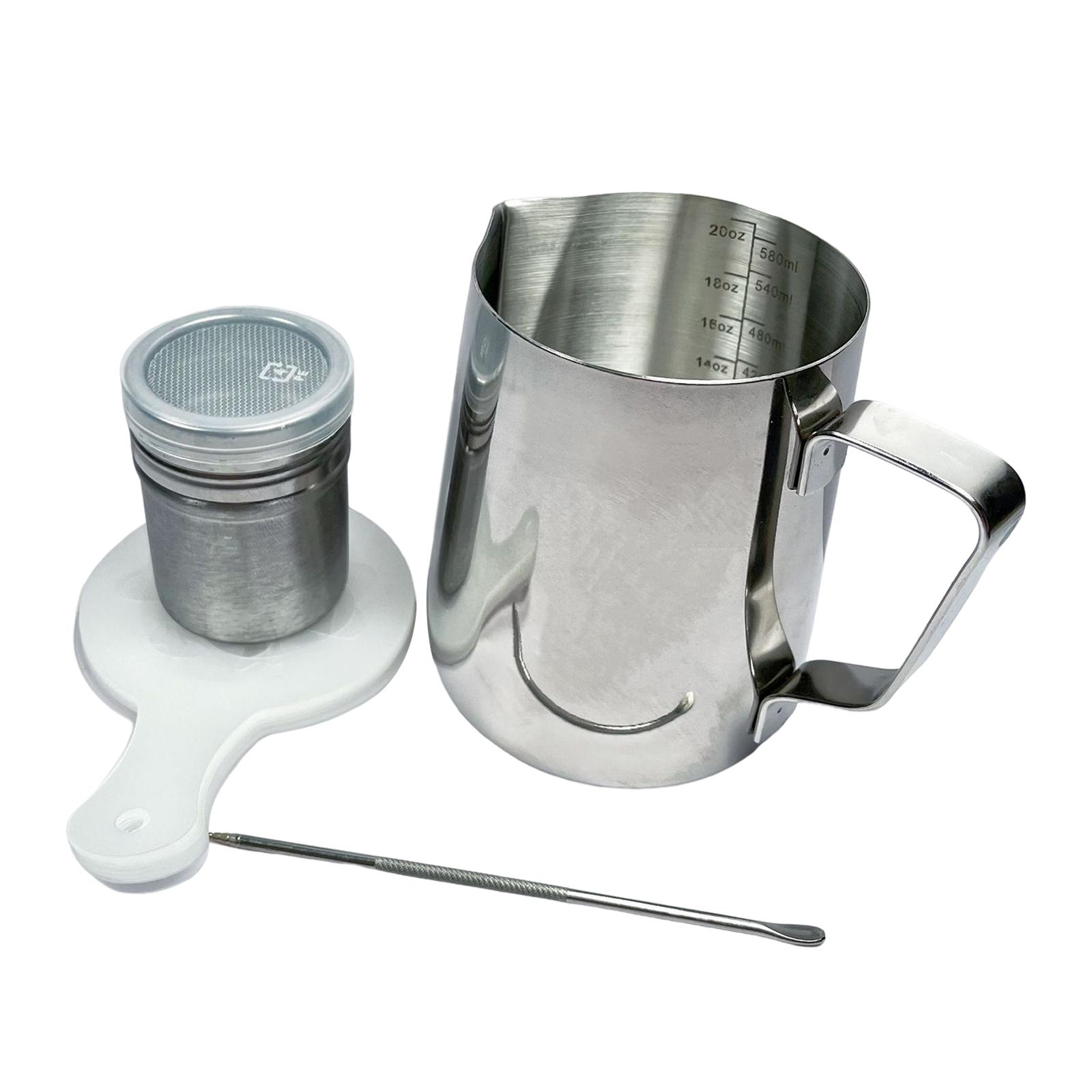 Stainless Steel Milk Frothing Cups for Home 600ml