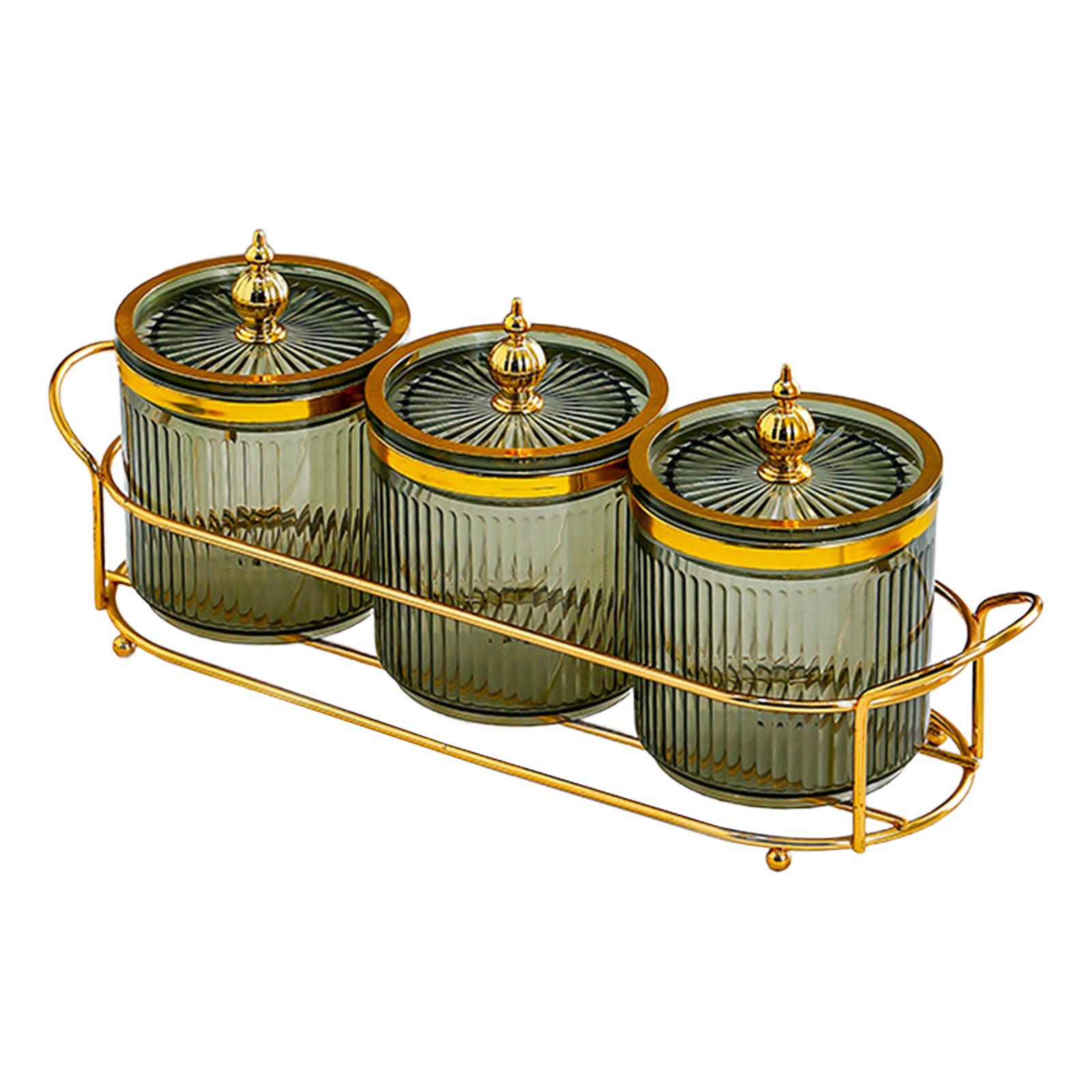 Dry Fruit Tray with Lid 3 Grids
