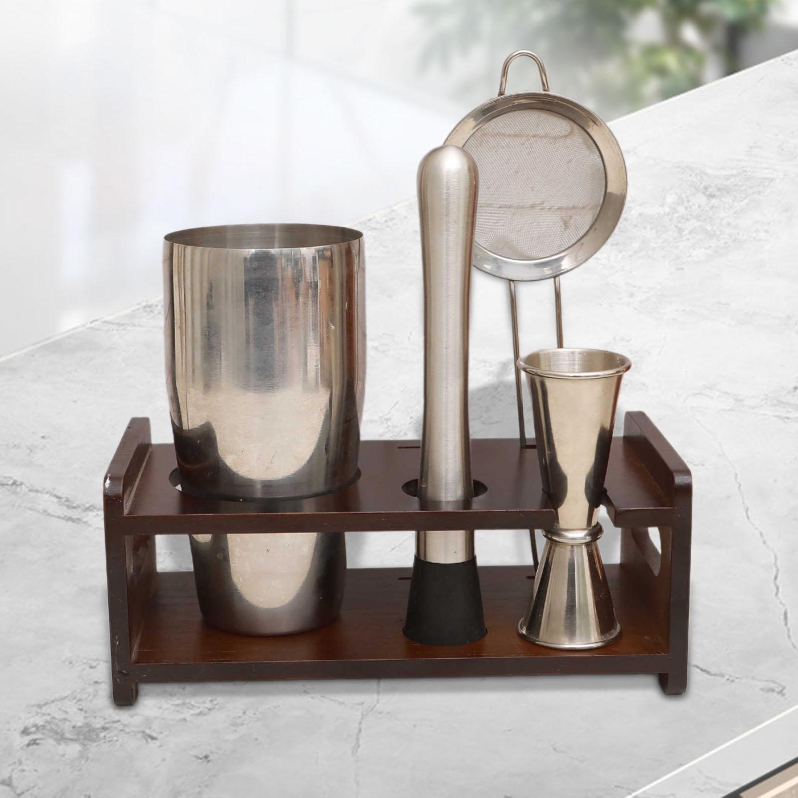 Bartender Kits Stand Practical Cocktail Shaker Stand for Bar Desktop Wedding
