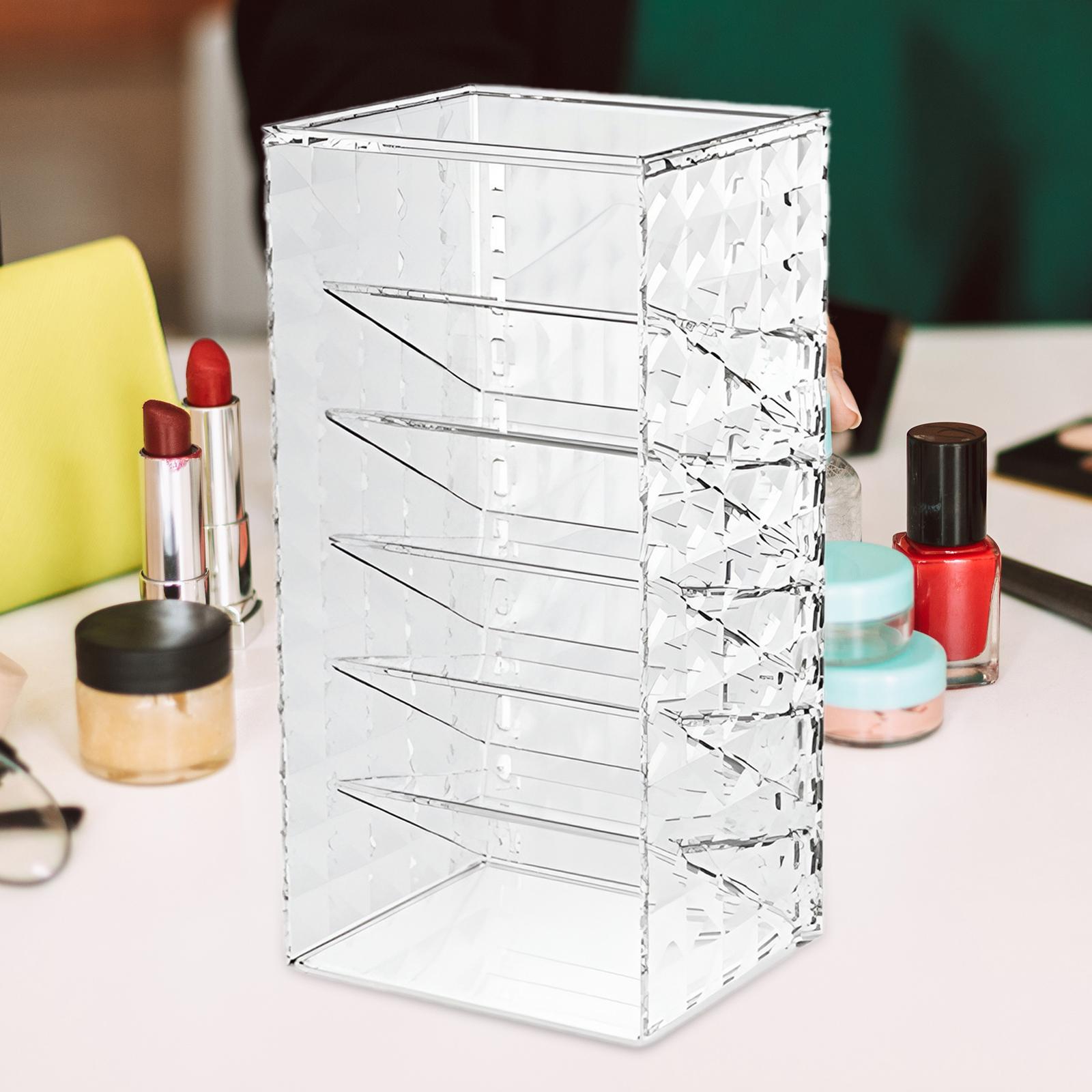 Cosmetics Organizer Holder Bathroom Rack Organizer for Home Lipstick Dresser Clear