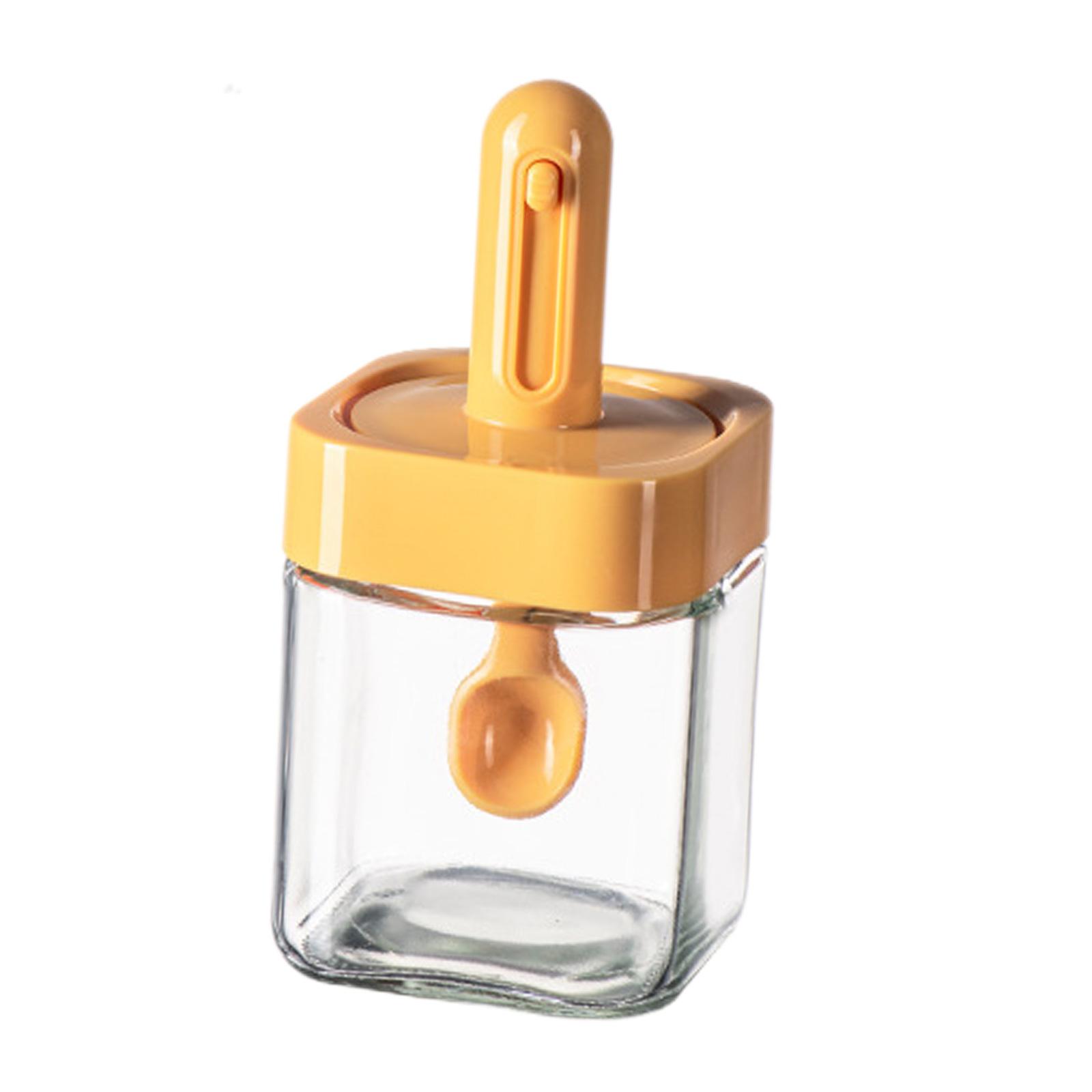 Spice Jar Kitchen Supplies Mini Transparent Conserve Container Seasoning Jar Yellow