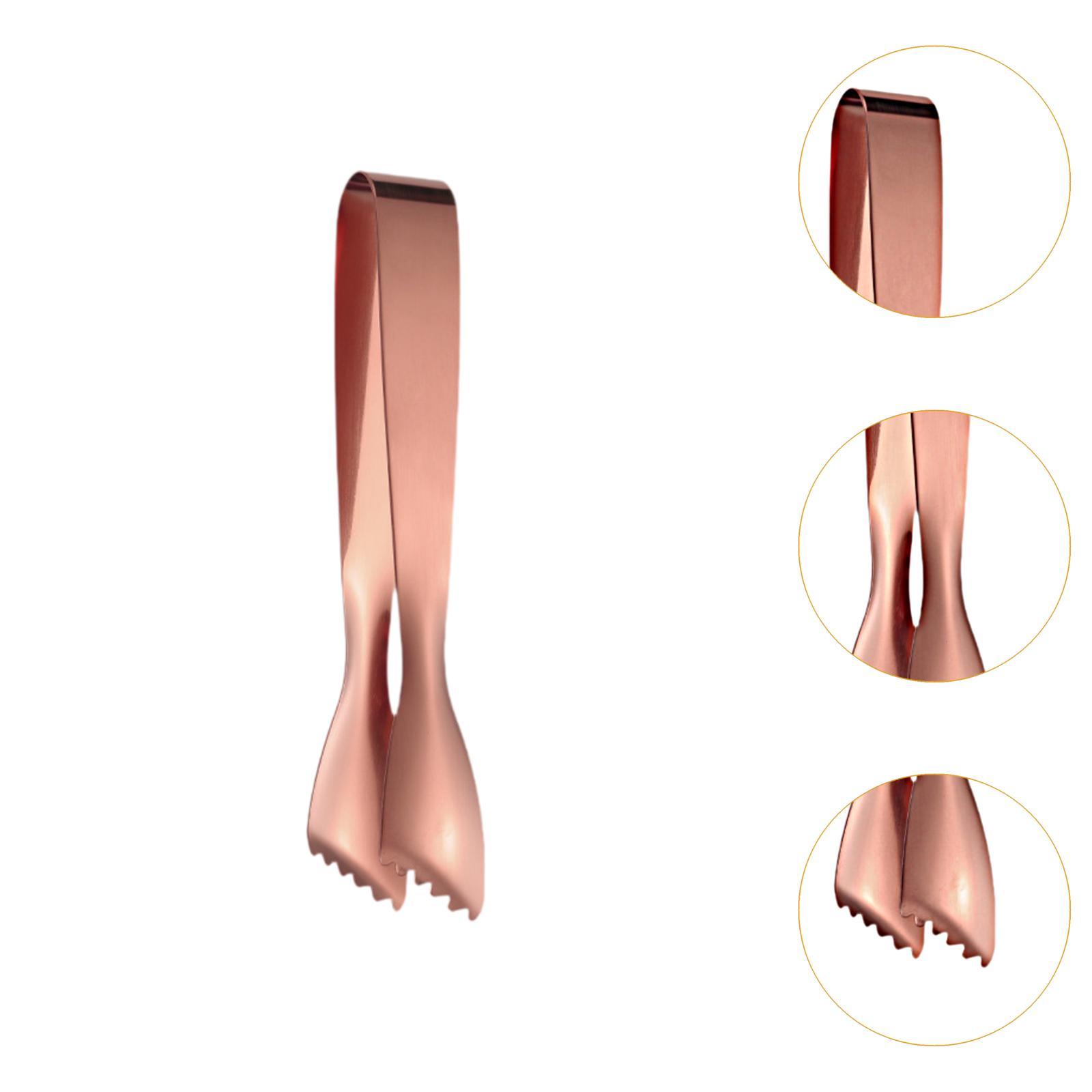 Ice Cube Tongs Handy Utensil Easy to Use Barbecue Tongs for Serving Bar Salad rose gold