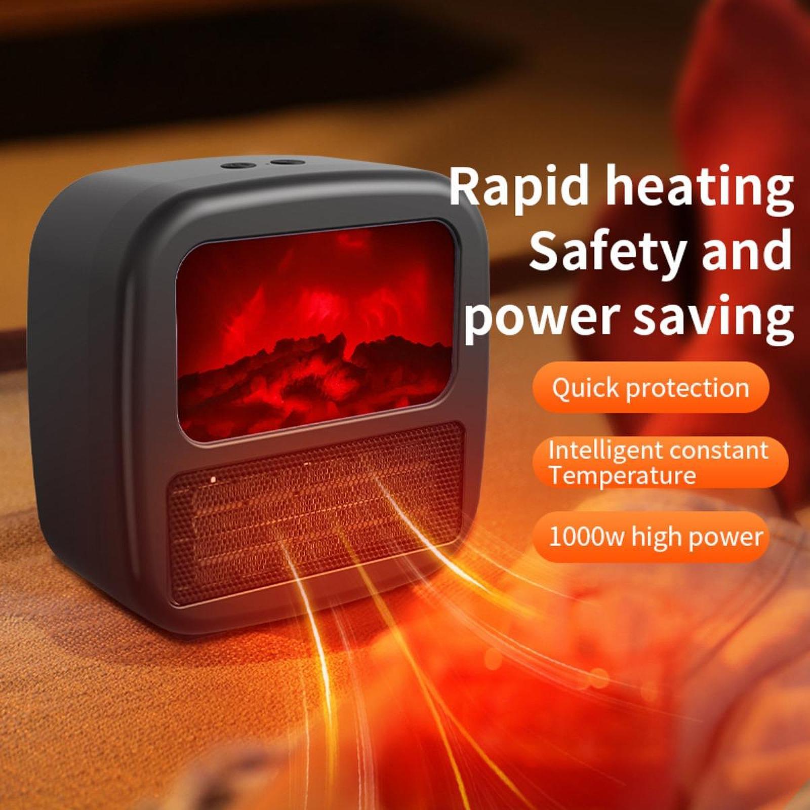 Portable Heater Electric Fireplace for Farmhouse Dormitory Bedroom