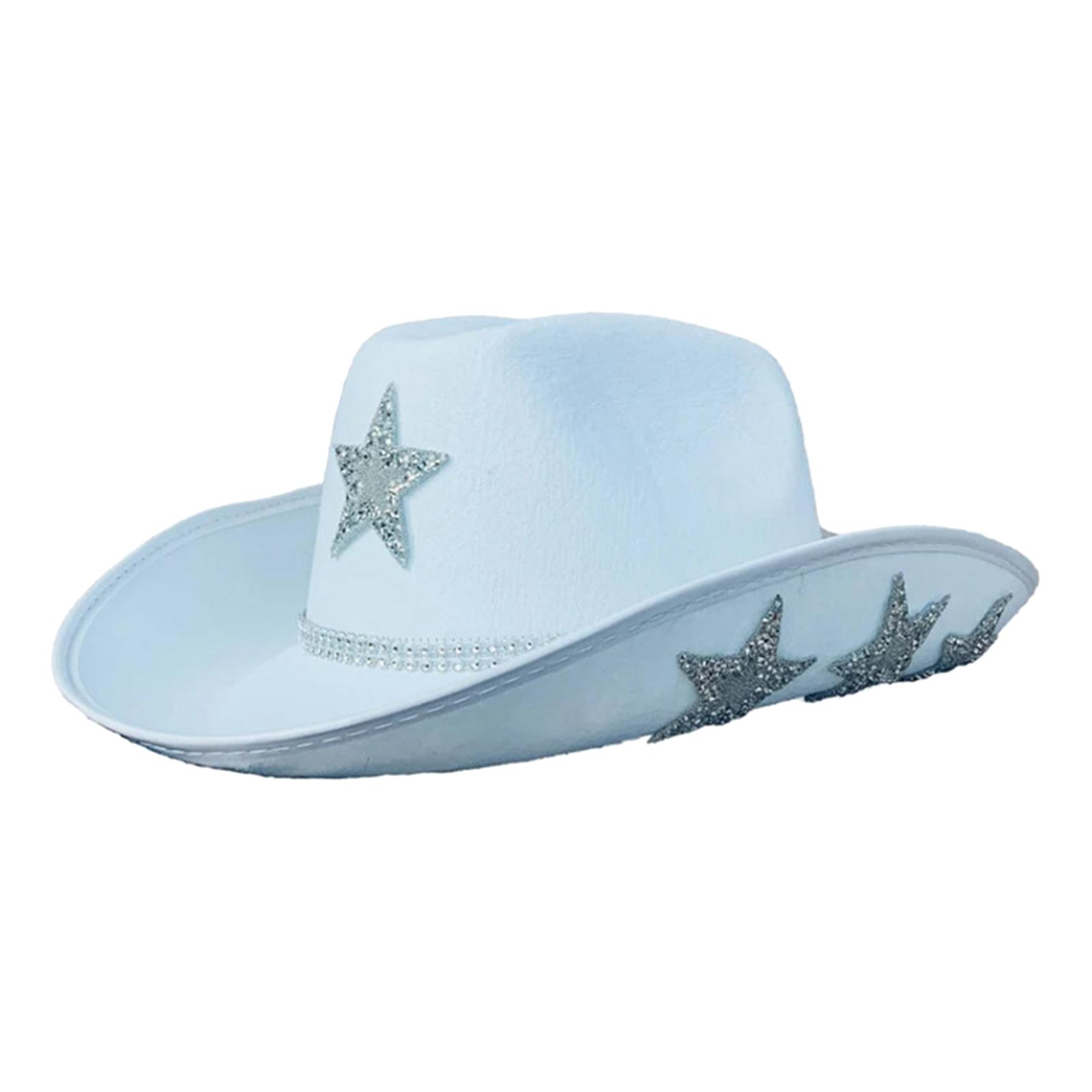 Novelty Cowgirl Hat White Women Girls Summer Outdoor Holiday Fancy Dress