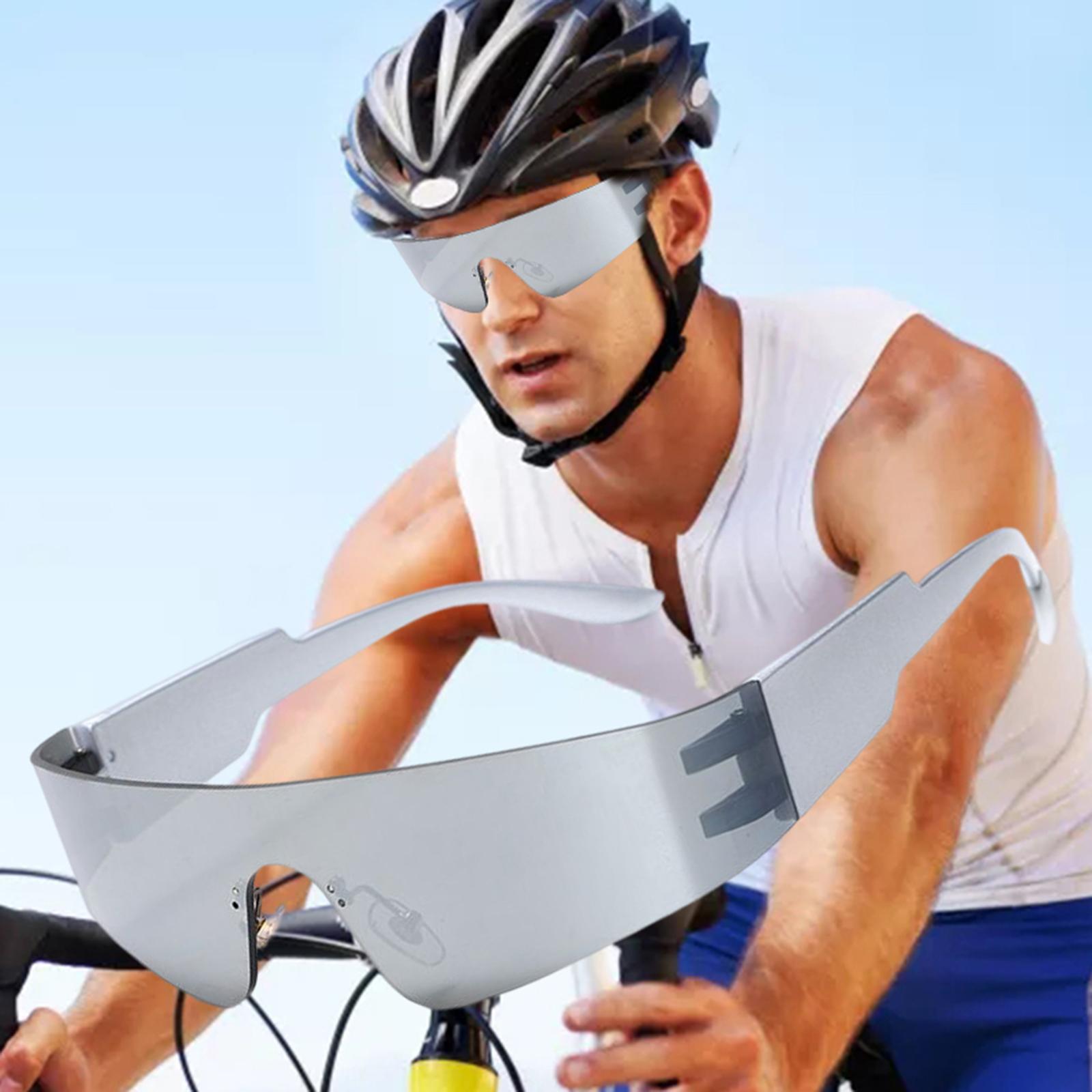 Fashion Sport Sunglasses Goggles Anti Shock for Running Fishing silver