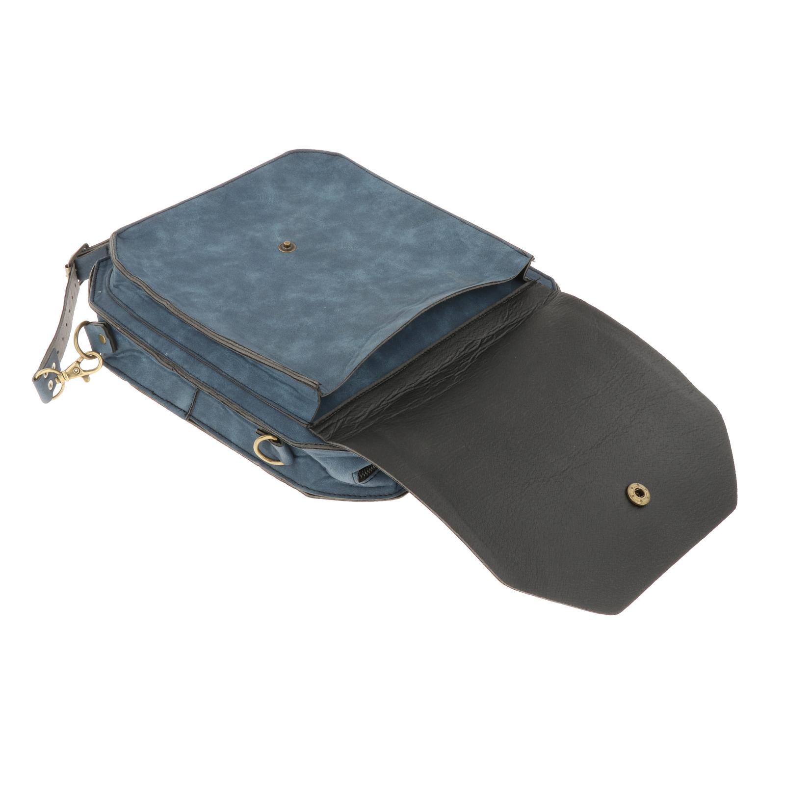 Waist Ring Belt Pouch Fanny Bag Wallet Multifunctional Prop Costume Gothic Blue