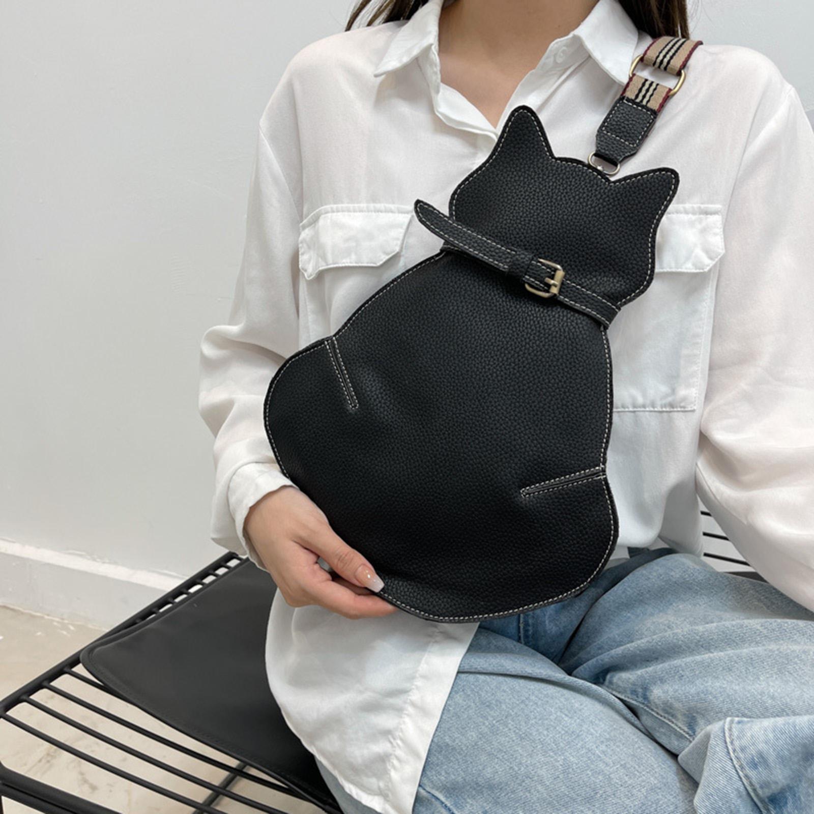 Sling Bags Crossbody Cute Backpack Rucksack Cute cat shape for gym Travel Black