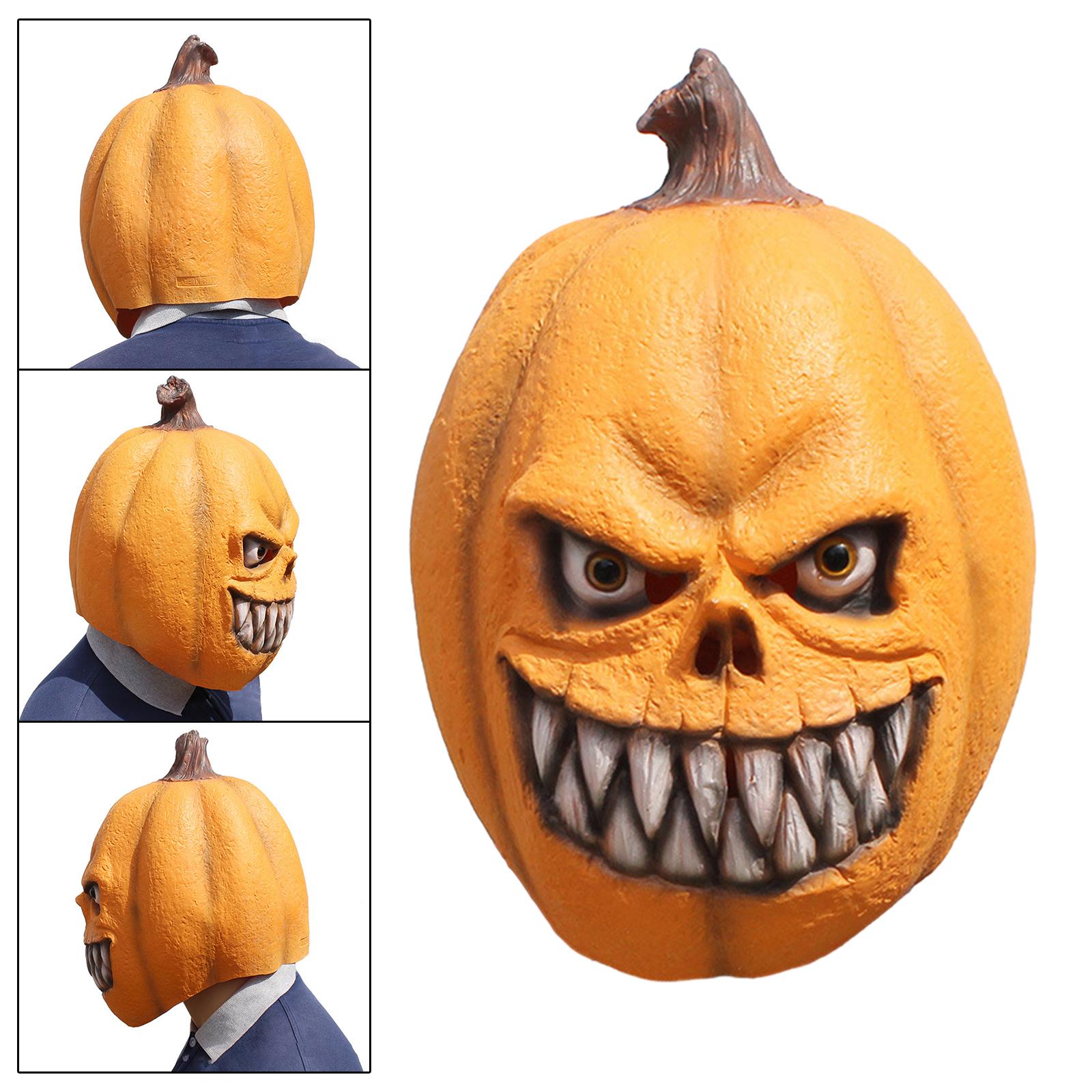 Halloween Pumpkin Head Mask Latex Headgear for Fancy Dress Carnival Festival