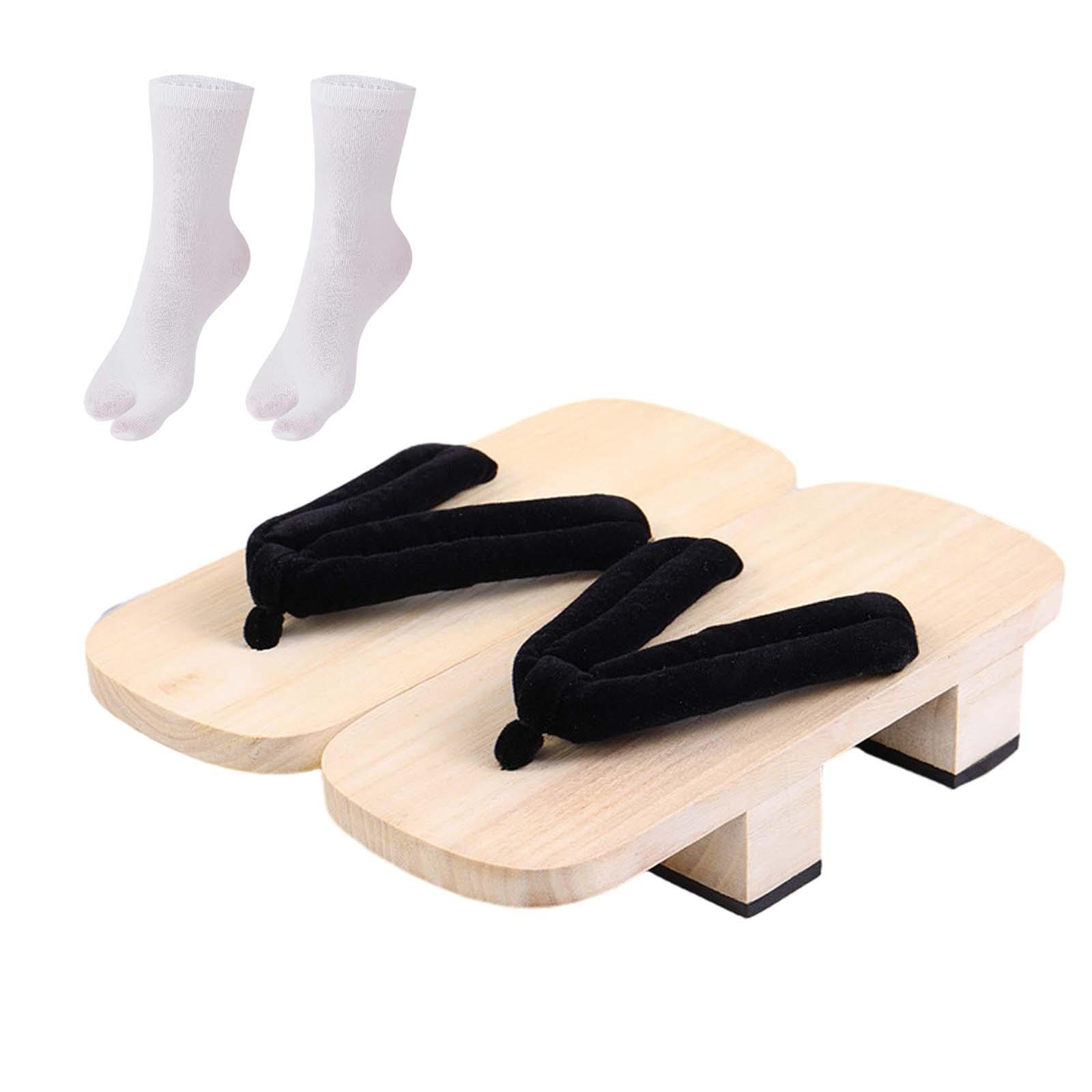 Japanese Wooden Clogs 44 White