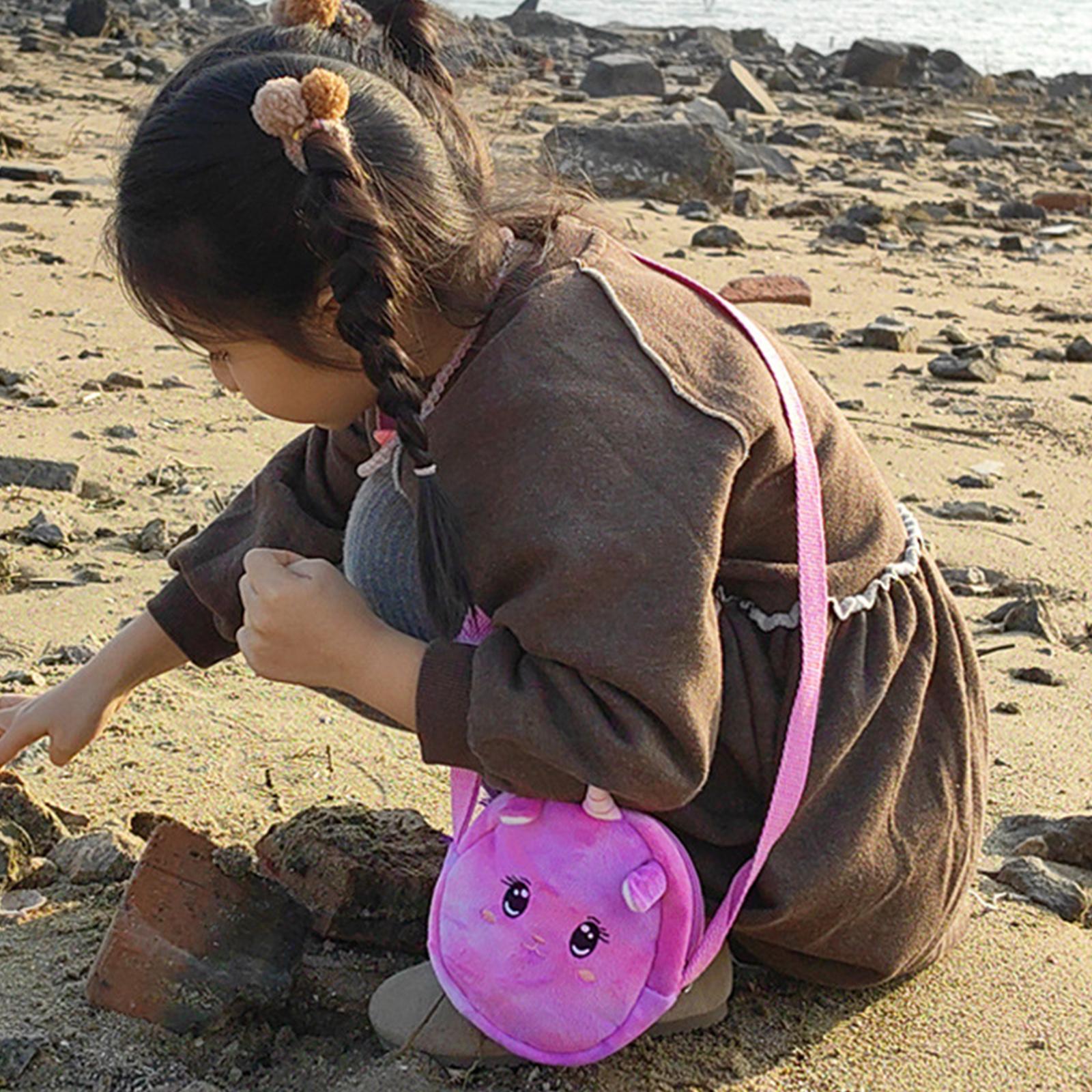 Cartoon Crossbody Bag Ladies Soft Crossbody Purse Cute Children Shoulder Bag Purple