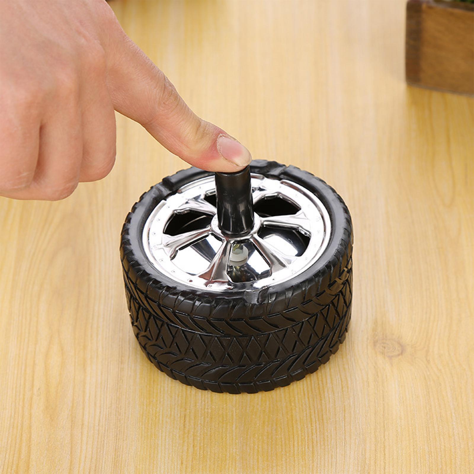 3.9" Push Down Ashtray Practical Smokeless Modern Home Office Tabletop