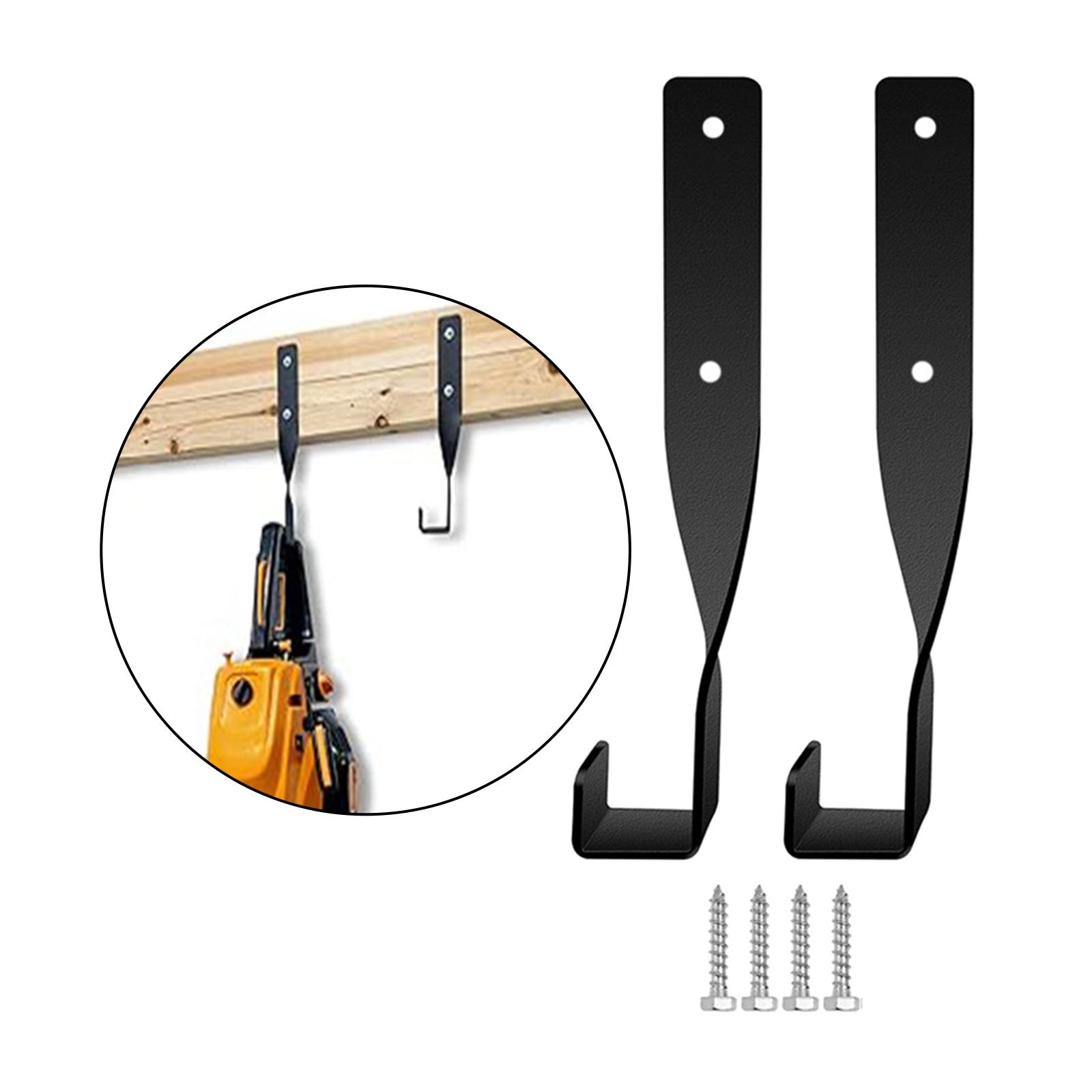 2x Chainsaw Hooks Garden Patio Wall Mount Weed Eater Basements Utility Hooks