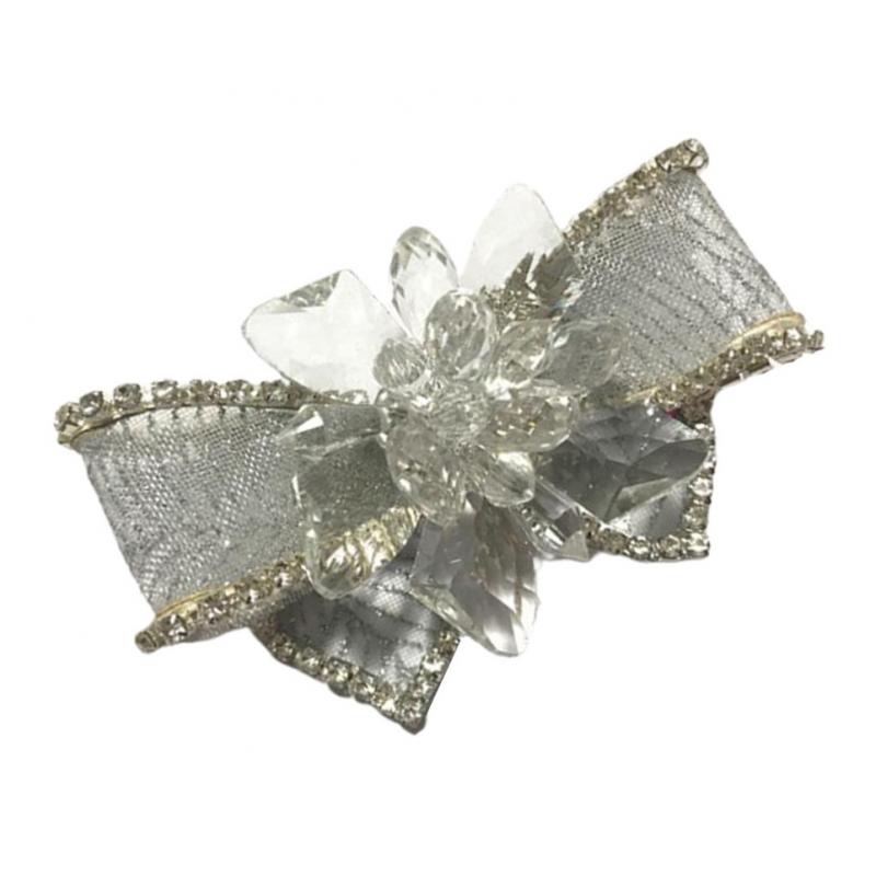 Bowknot Rhinestone Patch Applique Crystal Bridal Shoe Patch DIY Crafts Big