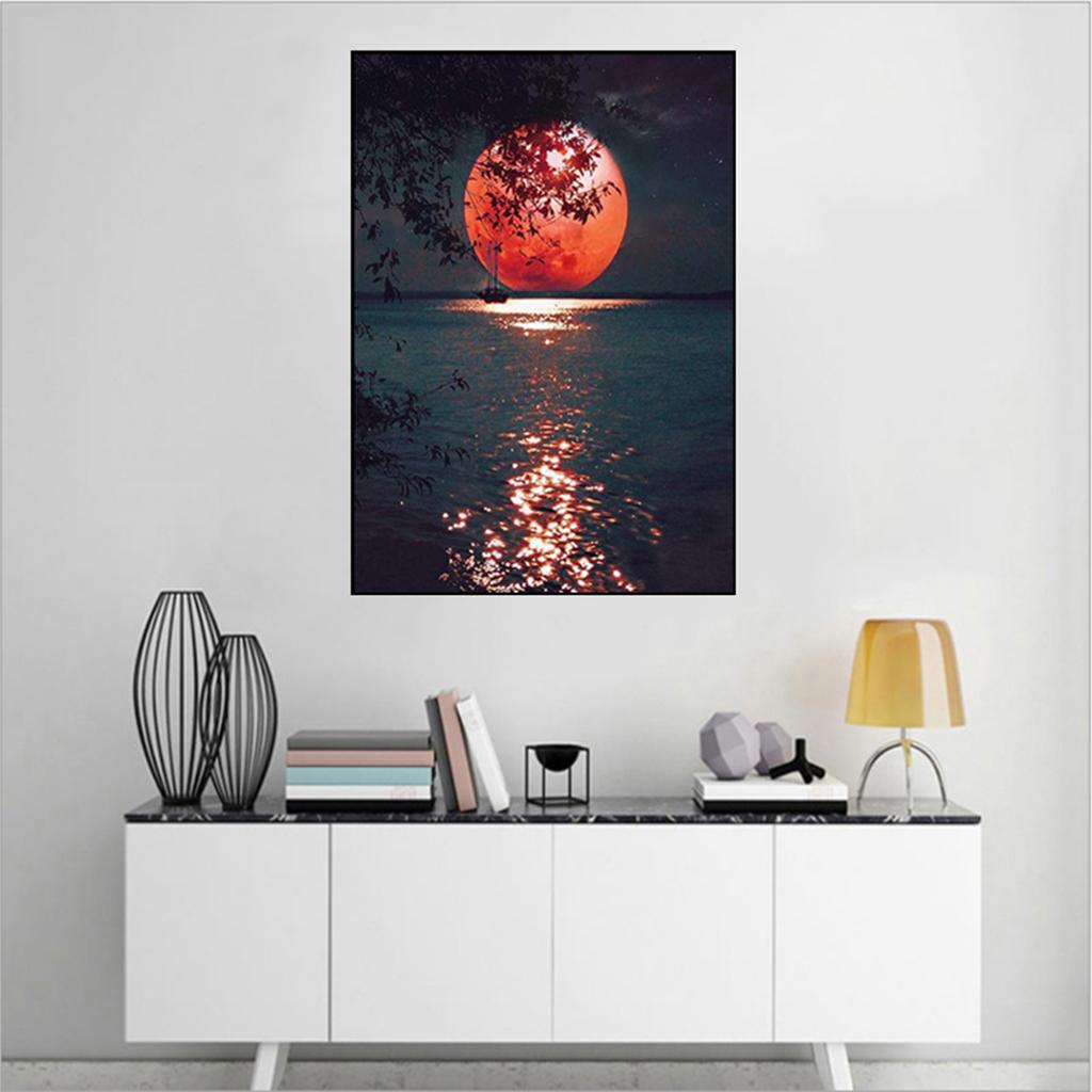 DIY 5D Diamond Painting Embroidery Cross Crafts Stitch DIY Moon Sky 1