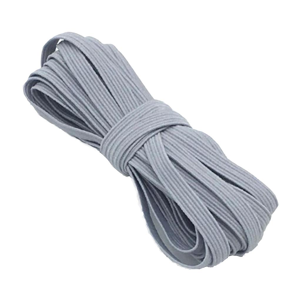 6mmx30m Wide Knit Elastic Band Woven DIY Dress Making Sewing Craft Gray