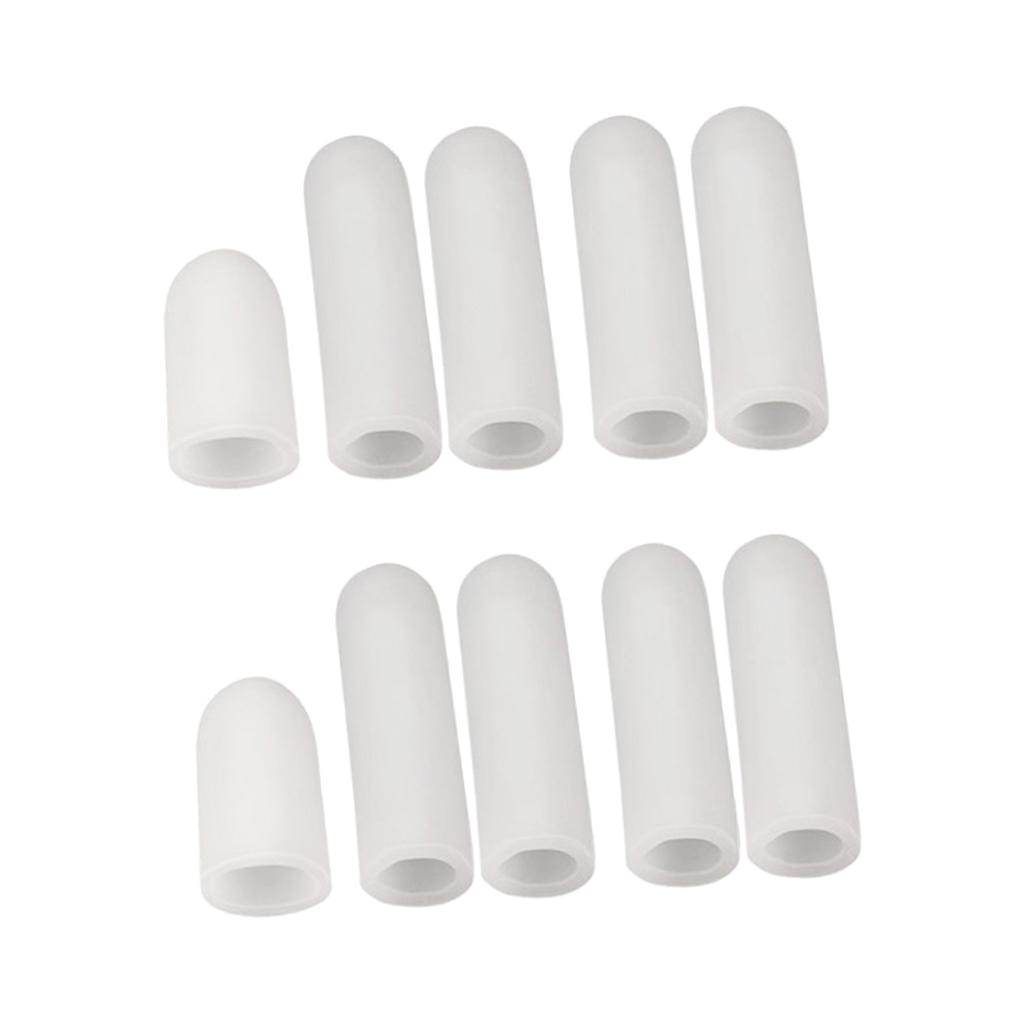 20Pcs Thumb Protectors Splint Silicone Gel Finger Sleeves Caps Cover Tube