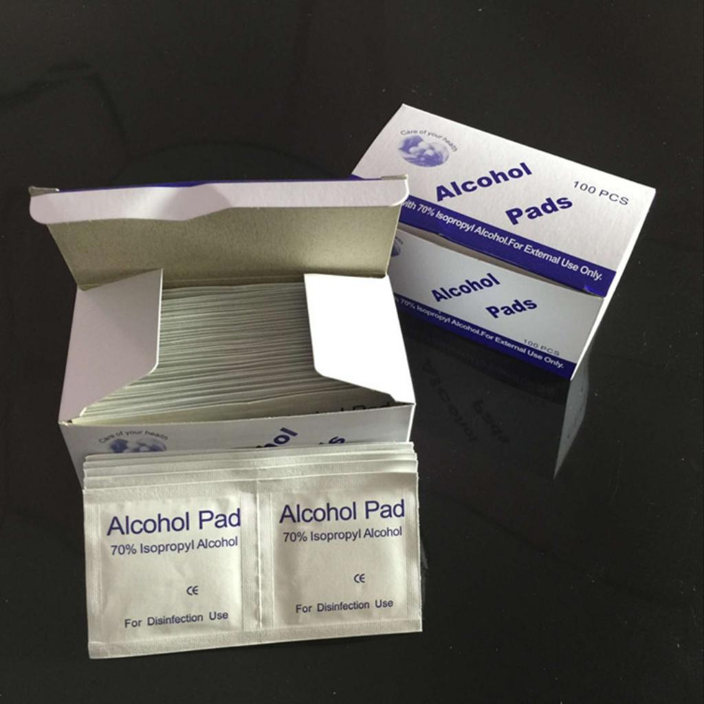 100PCS/Pack Disposable Alcohol Prep Pad Sterilization Swabs Cleanser Wipe