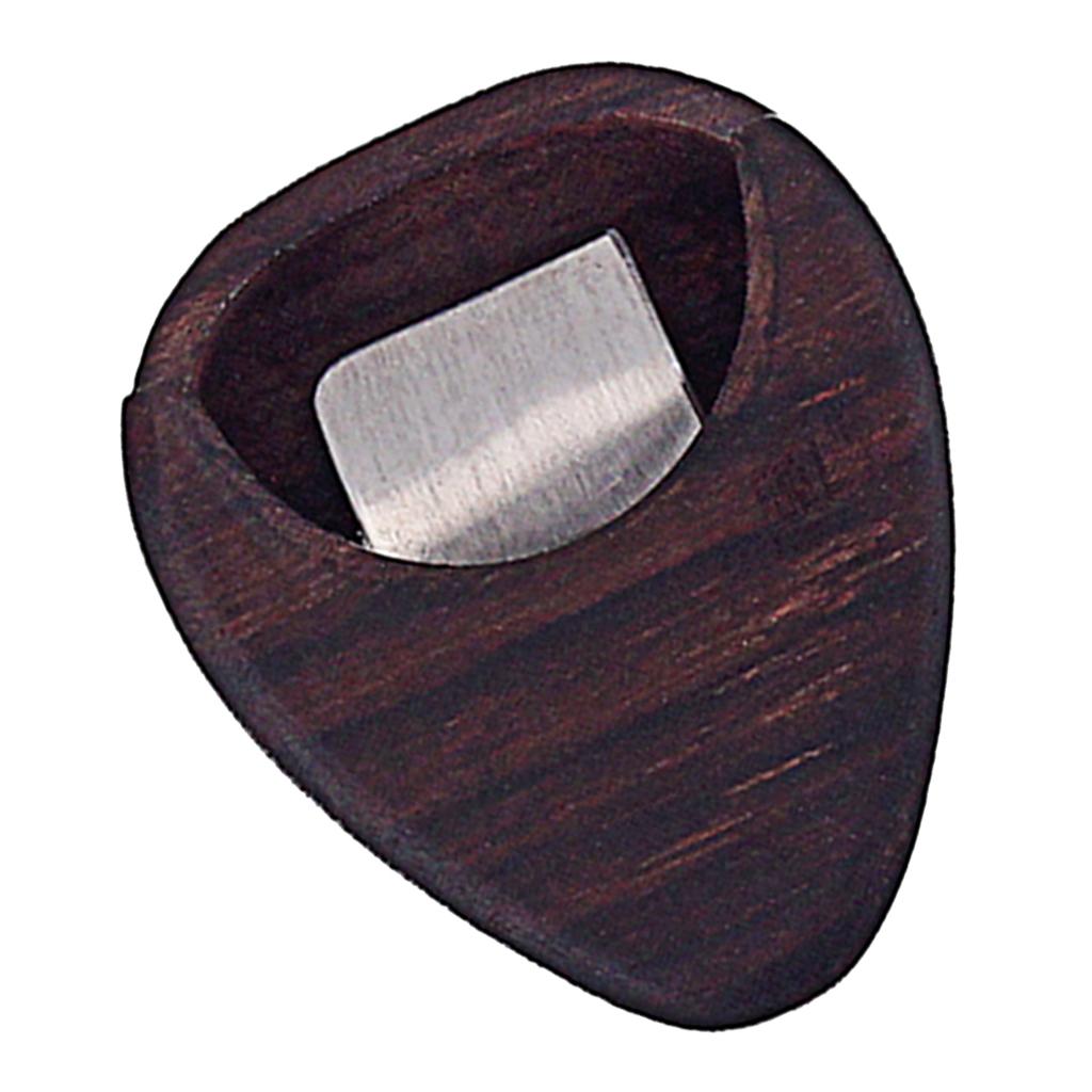 Wooden Guitar Pick Plectrum Box Case Grids Guitar Part Accessories