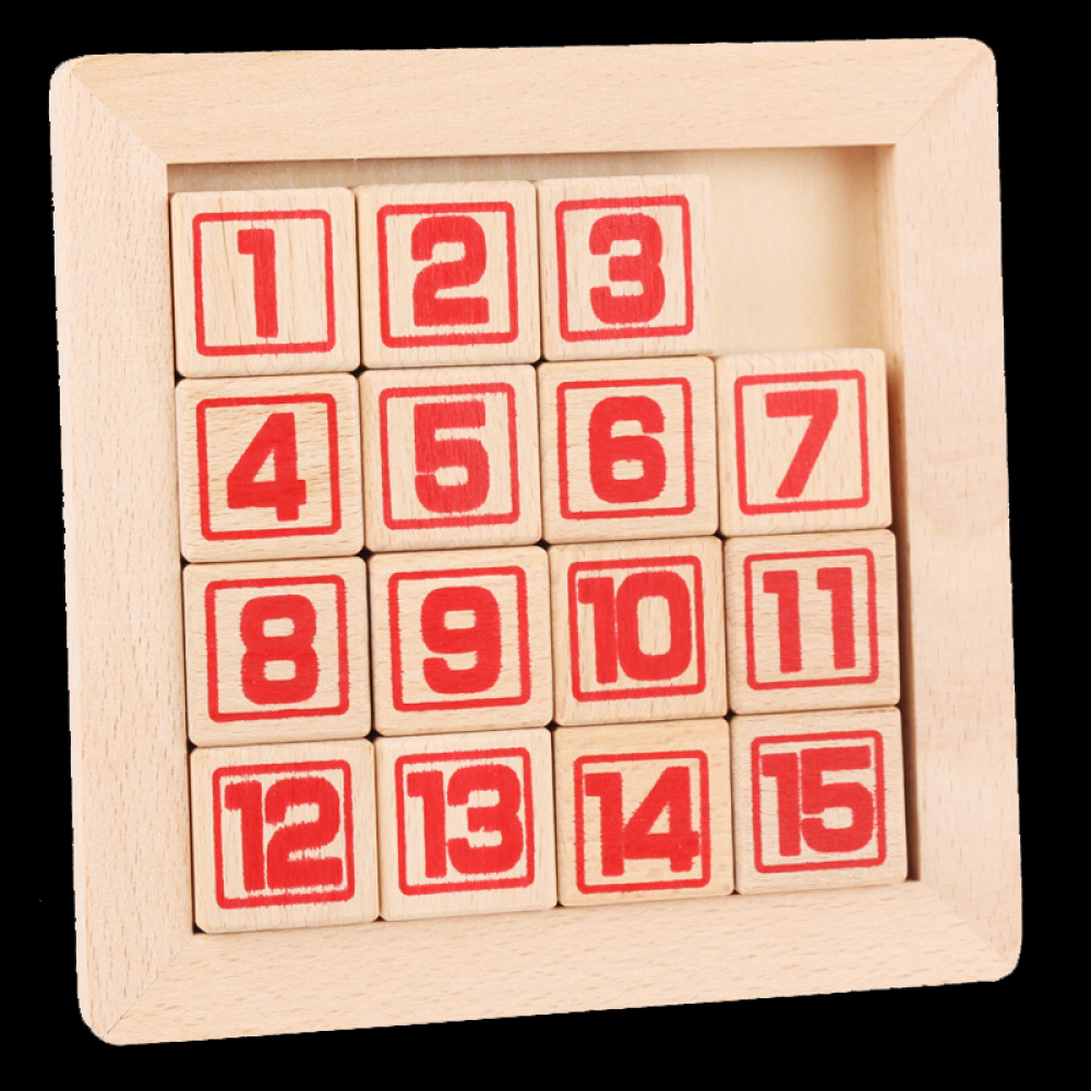 Brain Teaser Wooden Jigsaw Puzzle HuaRong Sliding Block Puzzle Klotski Red