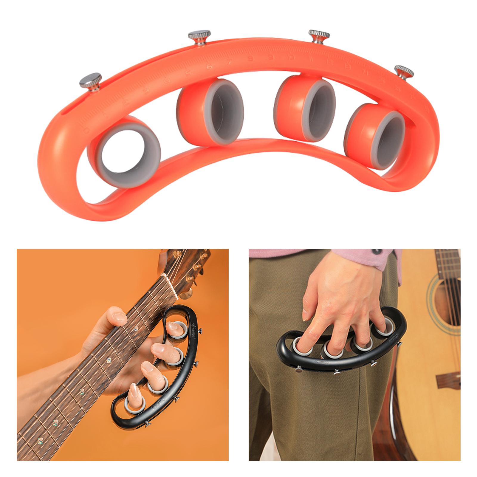 Guitar Finger Exerciser Guitar Piano Trainer Finger Speed Practice Orange